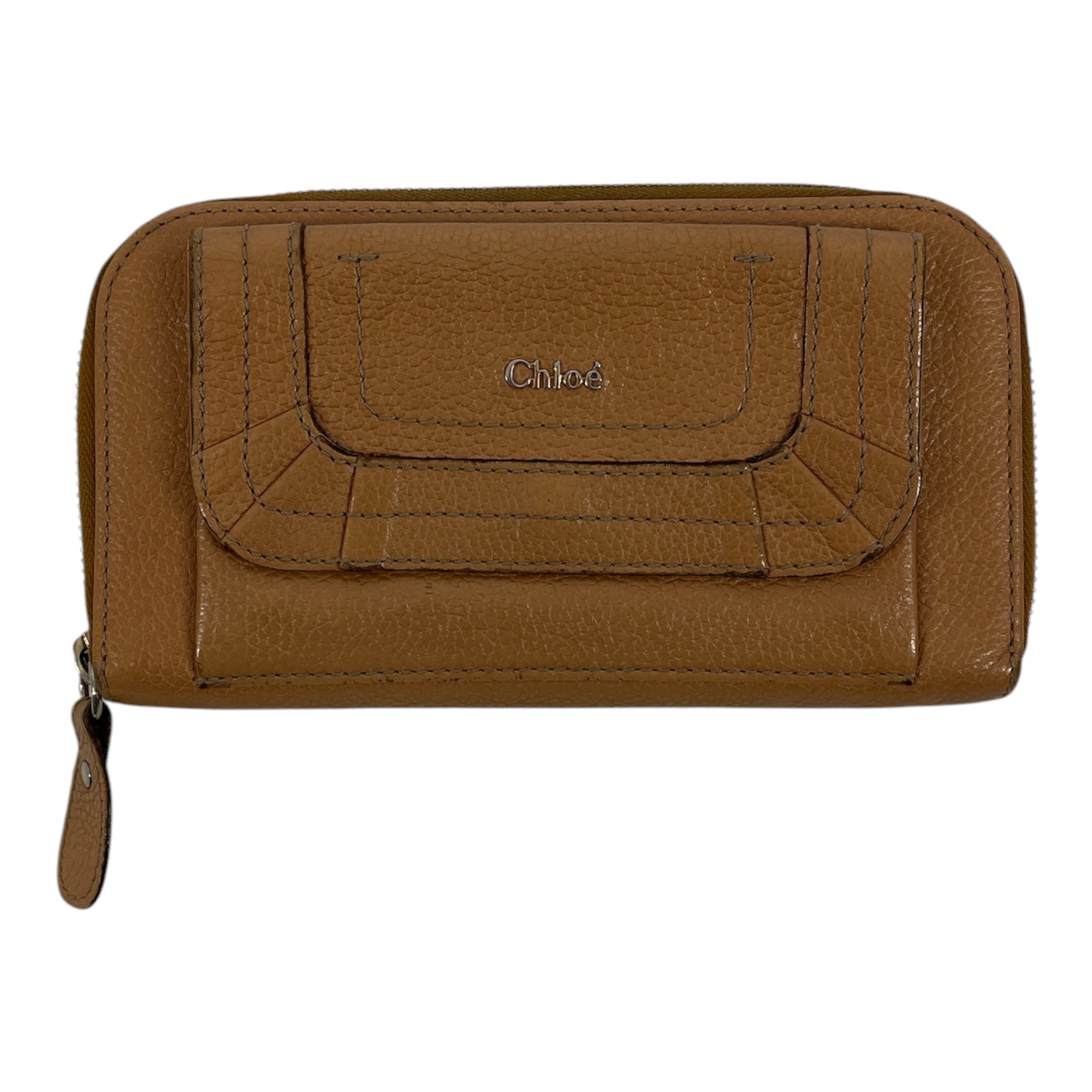 Chloe/Long Wallet/Leather/BEG/chloe gold accent view 3
