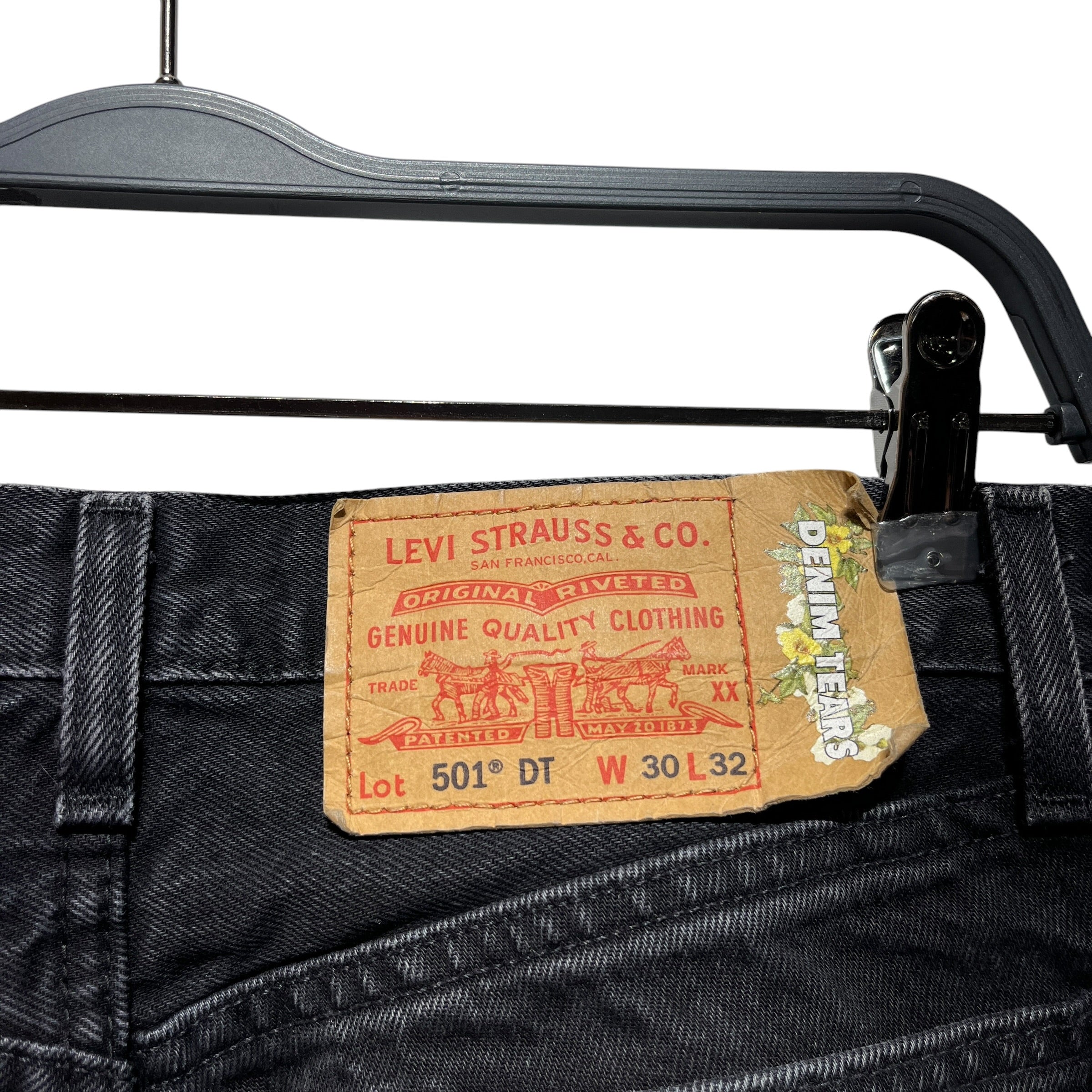 DENIM TEARS/Straight Pants/30/Denim/BLK/Denim Tears x Levis Wreath 501 view 3