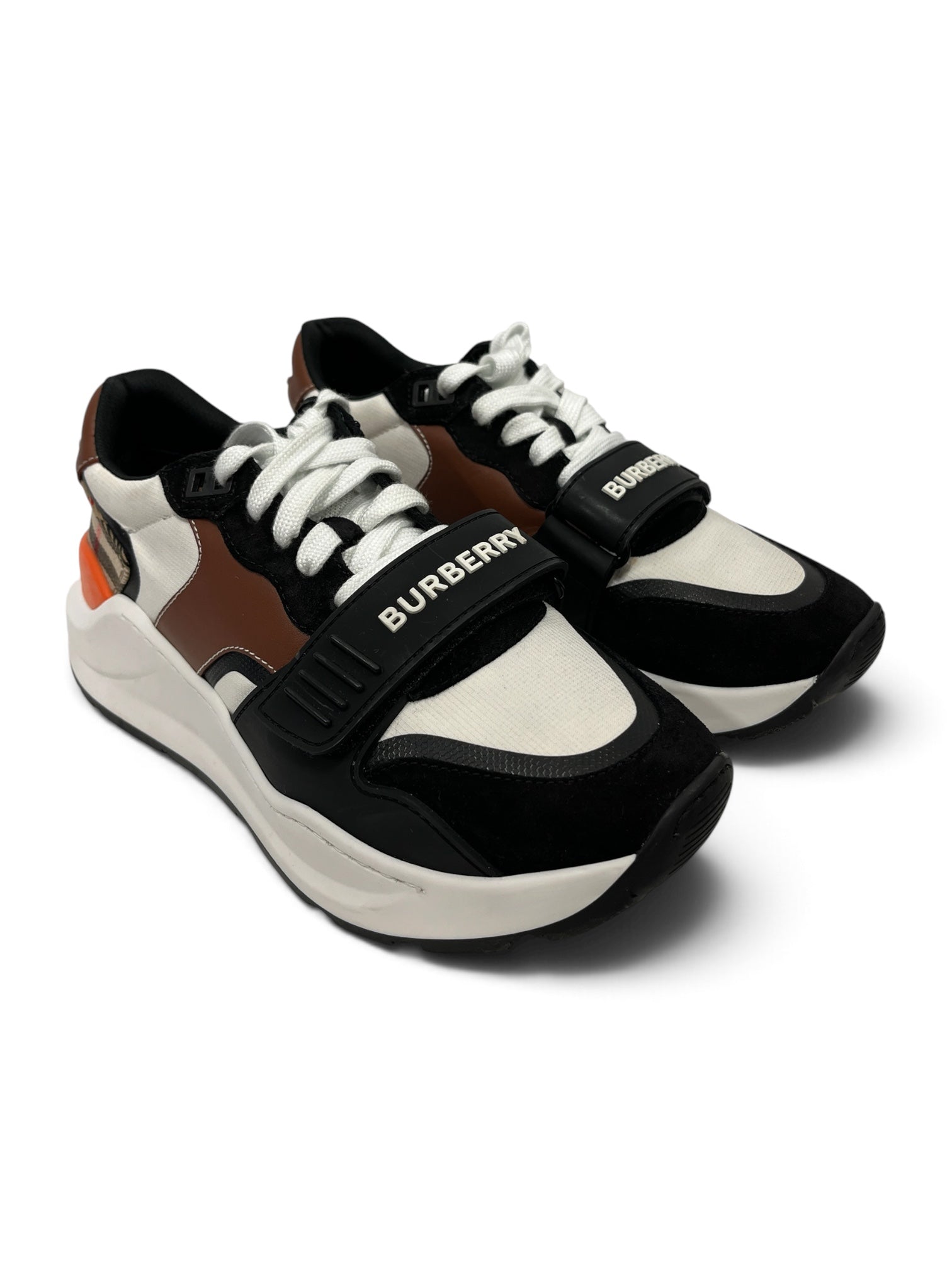 BURBERRY LONDON/Low-Sneakers/EU 38.5/Leather/MLT/Chunky Heel/RAMSEY COLORBLOCK view 1