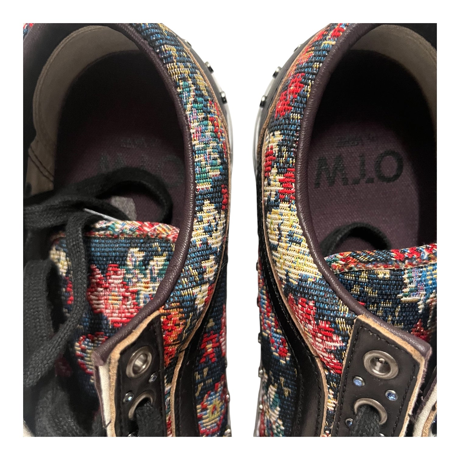 VANS/Low-Sneakers/US 10/Floral Pattern/Cotton/BLK/studded rhinestoned view 3