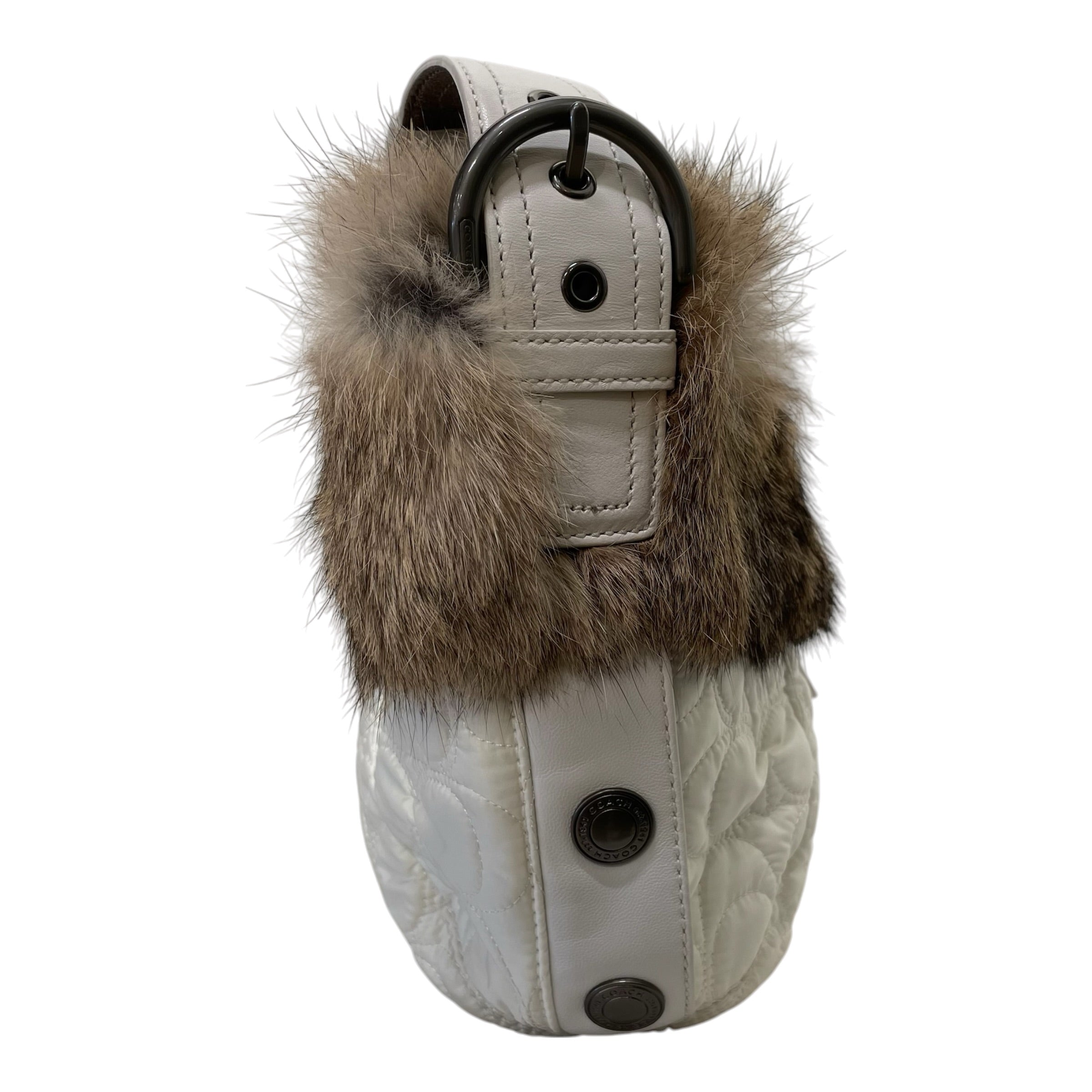 COACH/Bag/Fur/WHT/fur trim view 3
