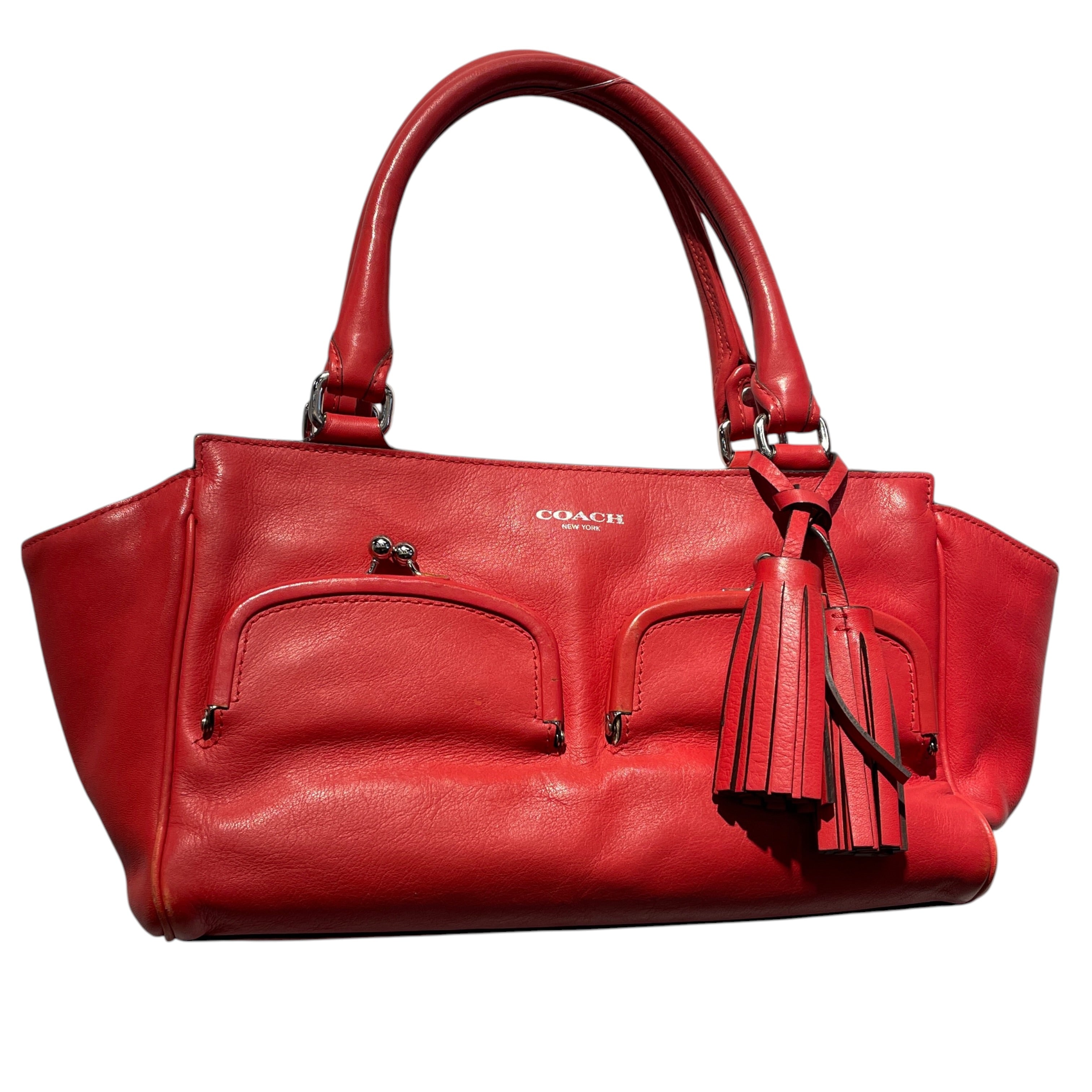 COACH/Bag/Leather/RED/double kisslock view 1