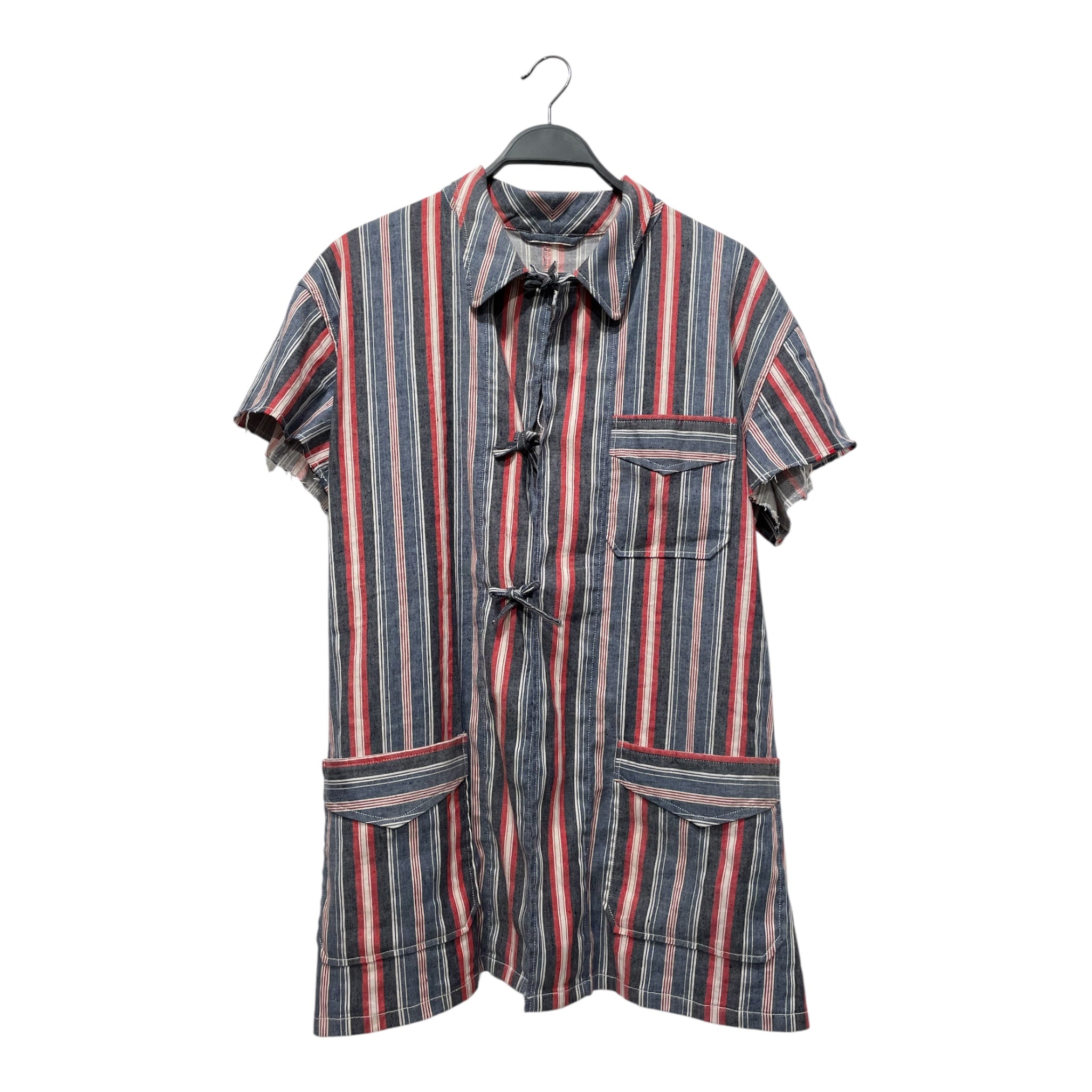 Maison Margiela/LS Shirt/L/Cotton/MLT/Open Coller/Stripe/MAISON MARGIELA STRIPED BUTTON view 1