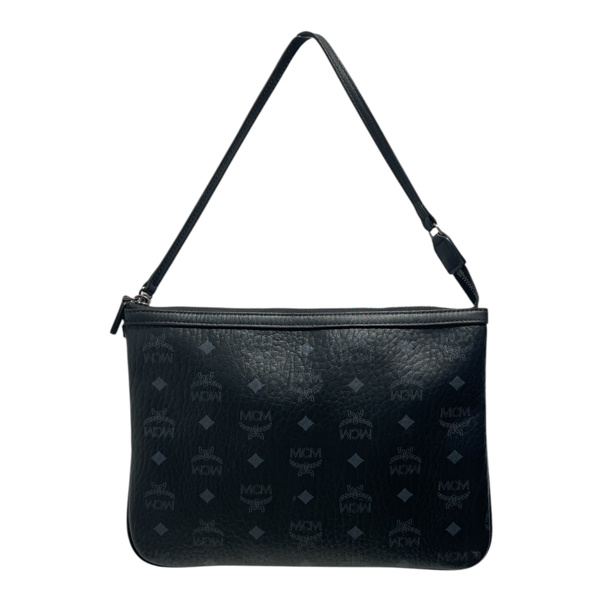 MCM/Pouch/Monogram/Leather/BLK/ view 2