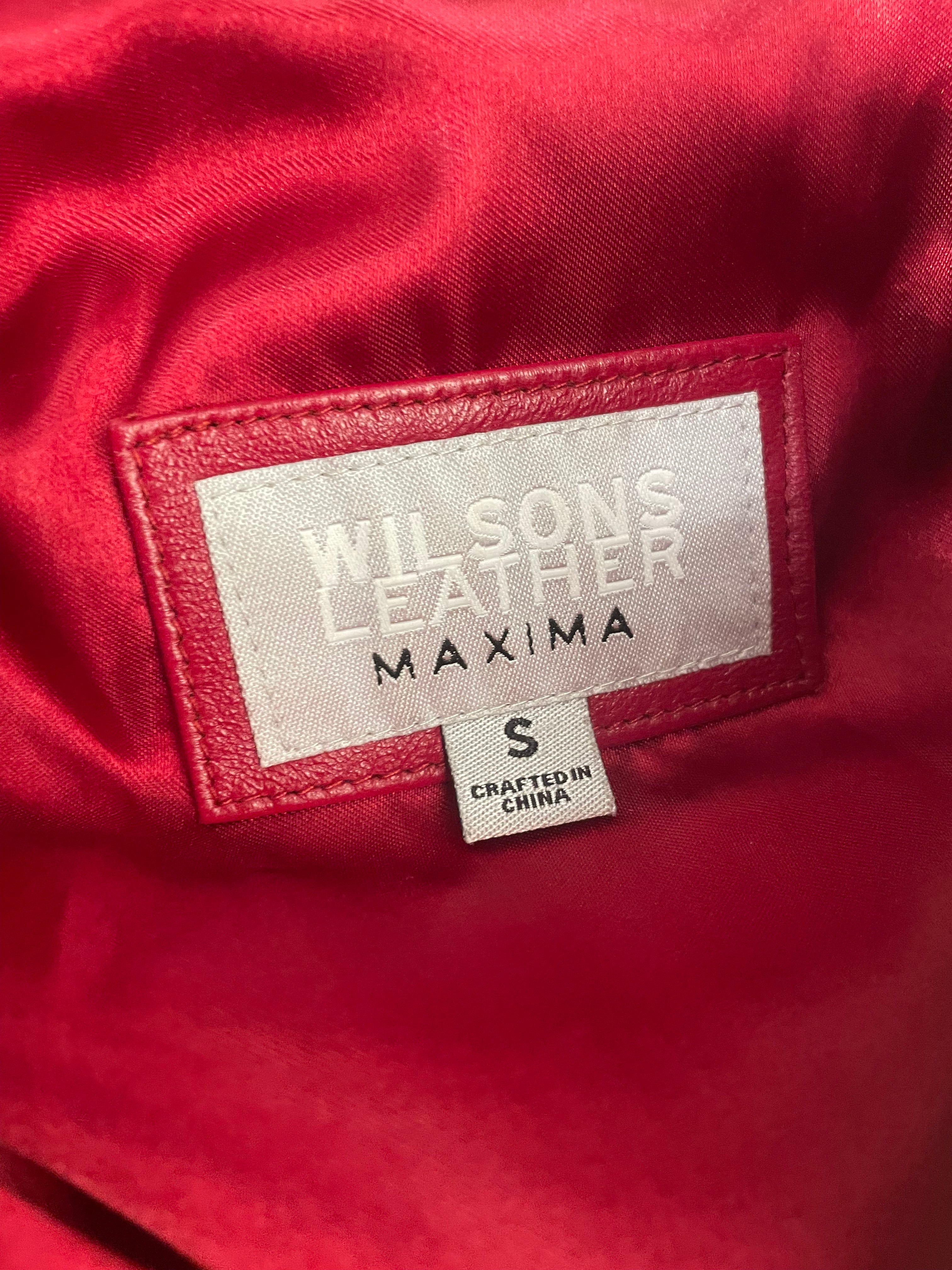 Wilsons Leather/Leather Jkt/S/Leather/RED/MOTO JACKET view 3