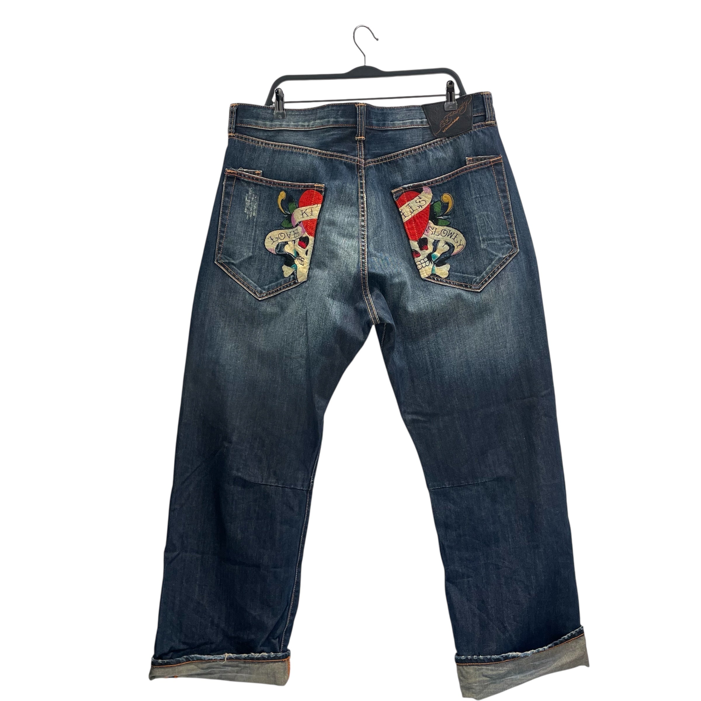 Ed Hardy/Straight Pants/40/Denim/NVY/Graphic/"LOVE KILLS SLOWLY" view 2