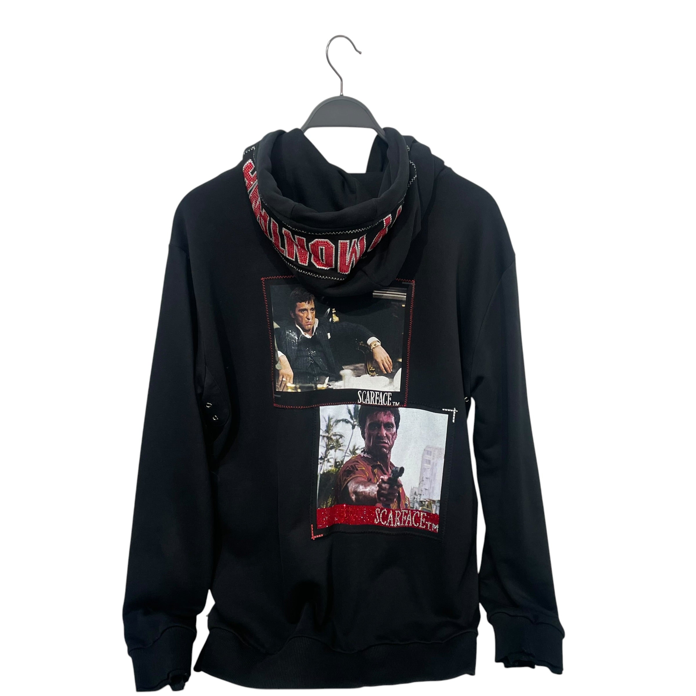 PHILIPP PLEIN/Zip Up Hoodie/XXL/Cotton/BLK/tony montana zip up view 2