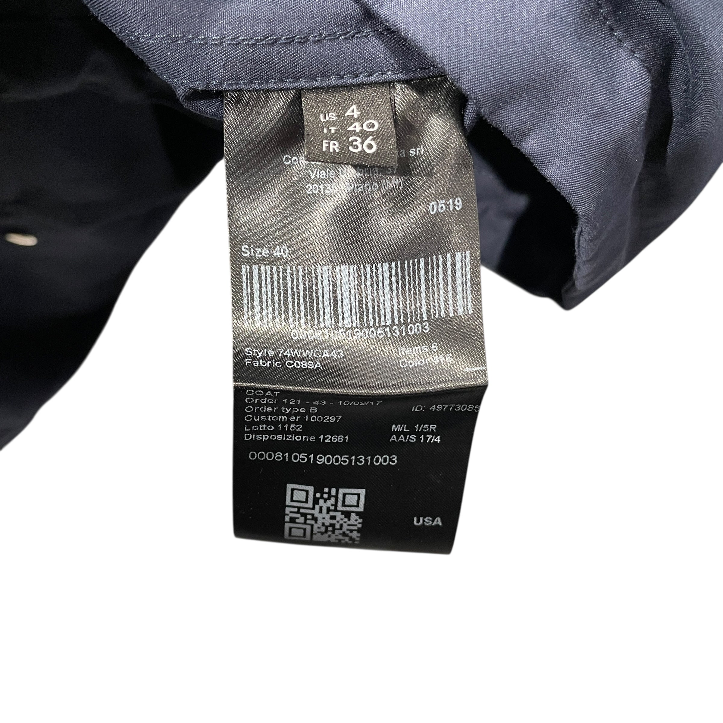 Calvin Klein 205W39NYC/Mod Parka/40/NVY/fw2017 view 4