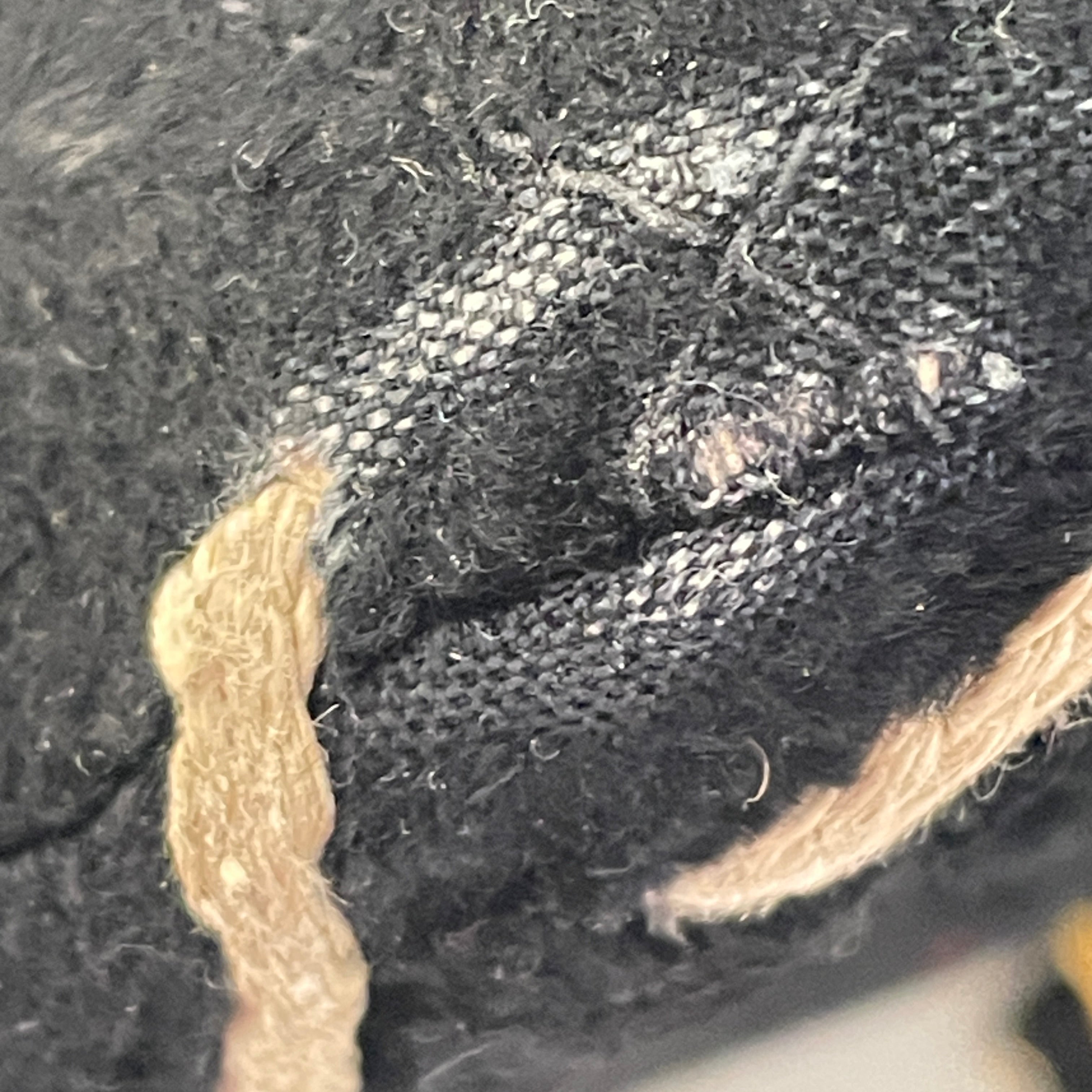 CHANEL/Cross Body Bag/Velour/BLK/vintage whip stitch view 12