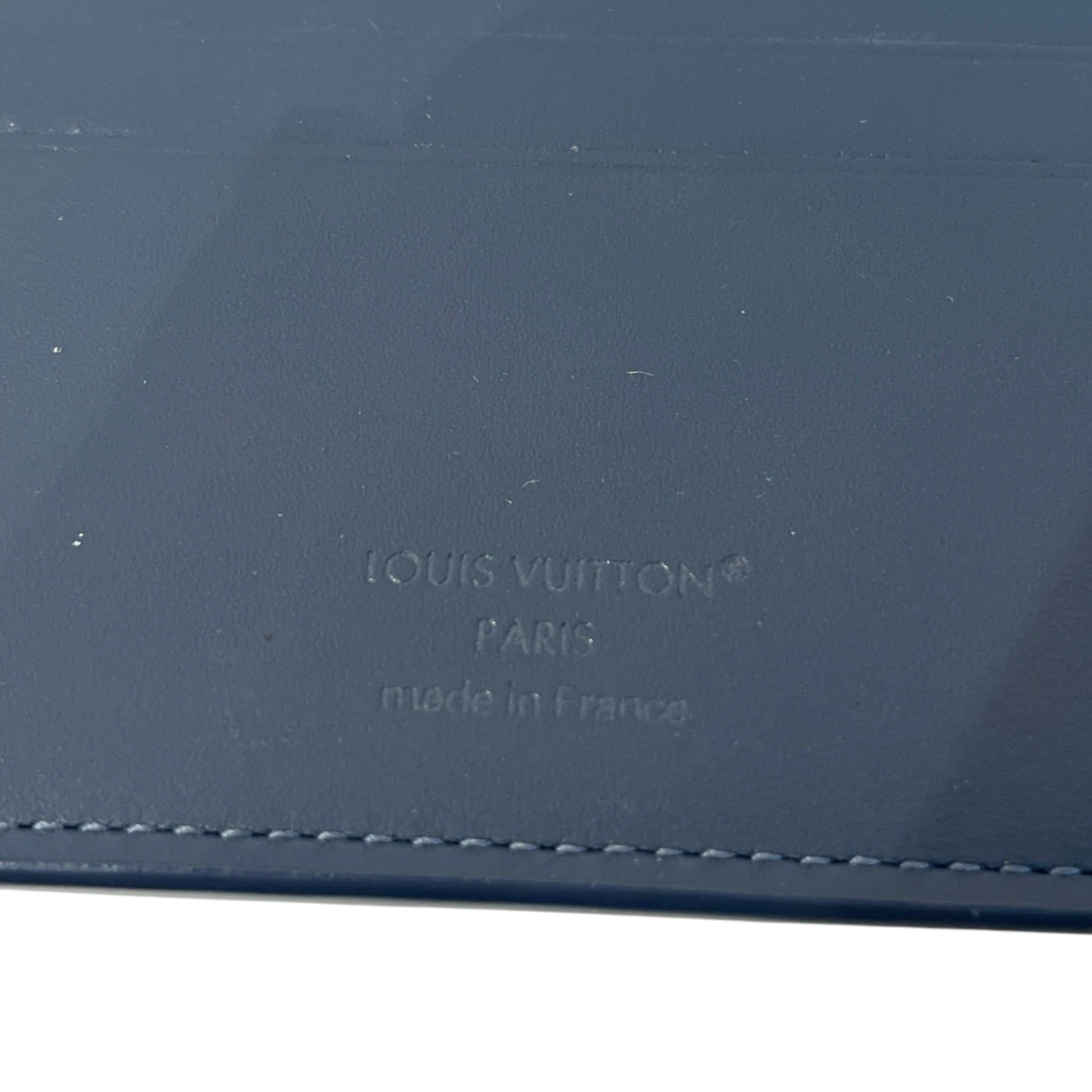 LOUIS VUITTON/Bifold Wallet/Monogram/Leather/NVY/white view 5