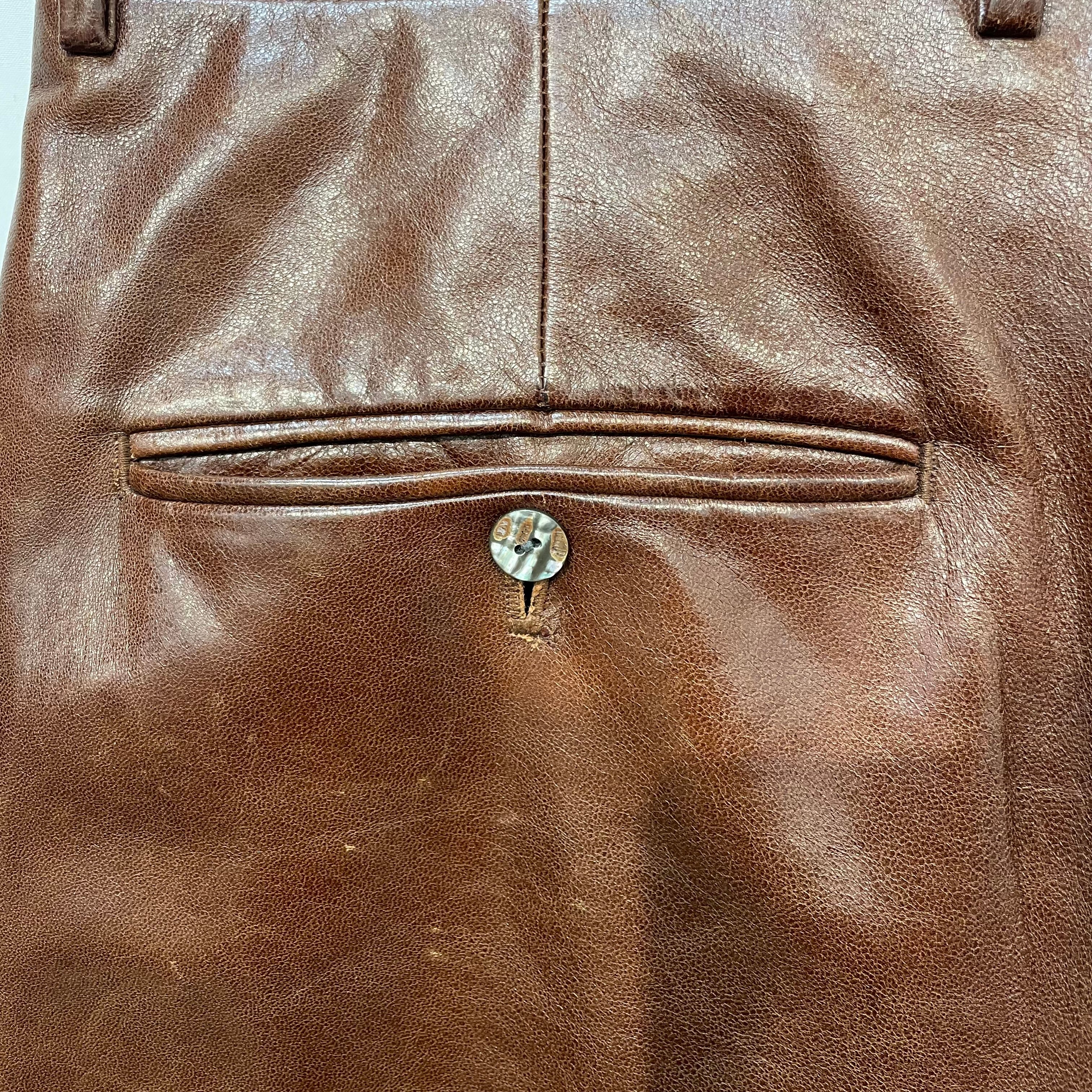 Acne Studios/Pants/50/Lambskin/BRW/PAISLEY LINED view 4