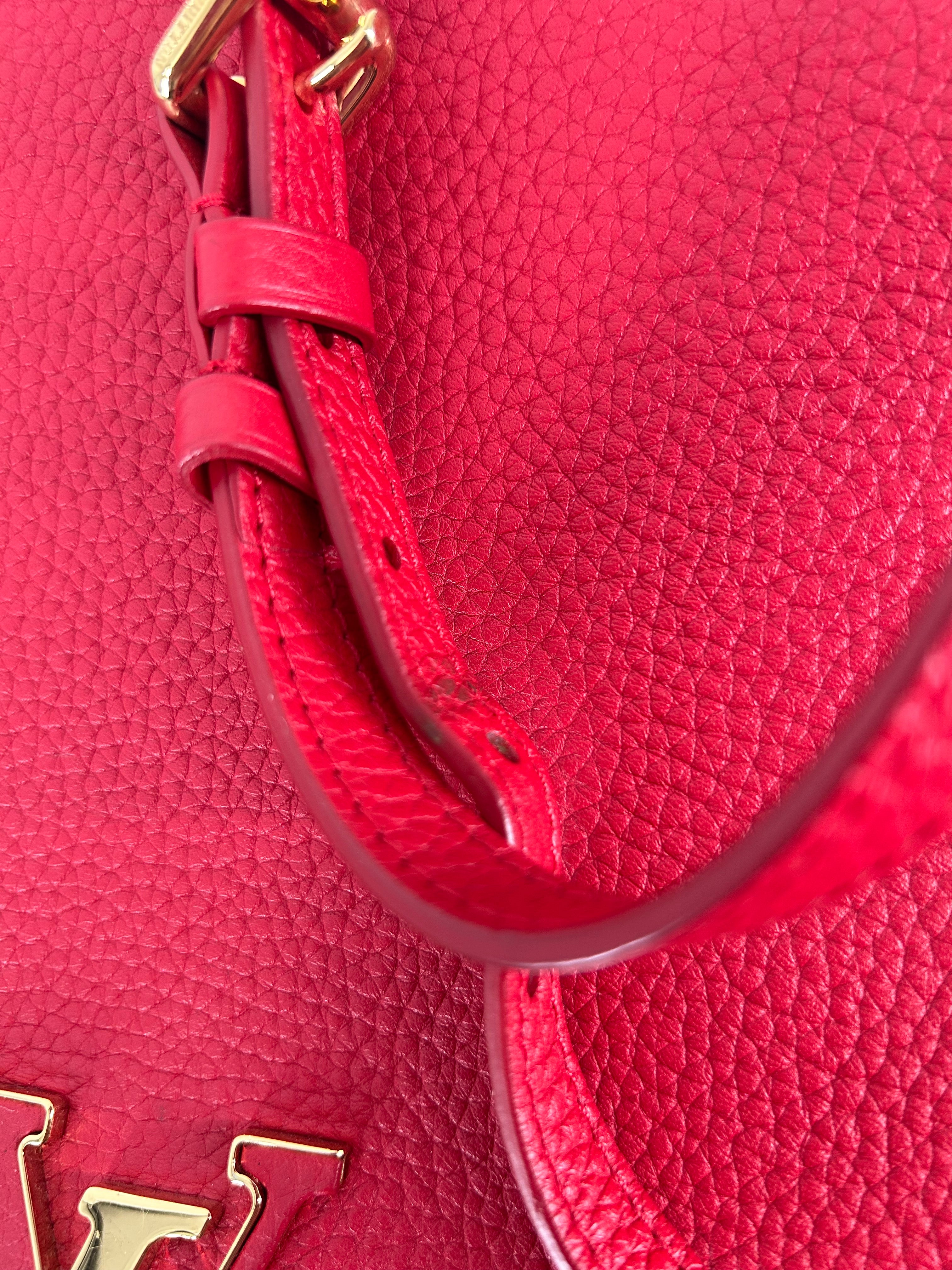 LOUIS VUITTON/Cross Body Bag/Leather/RED/RED VOLTA GOLD LINING HARDWARE view 6