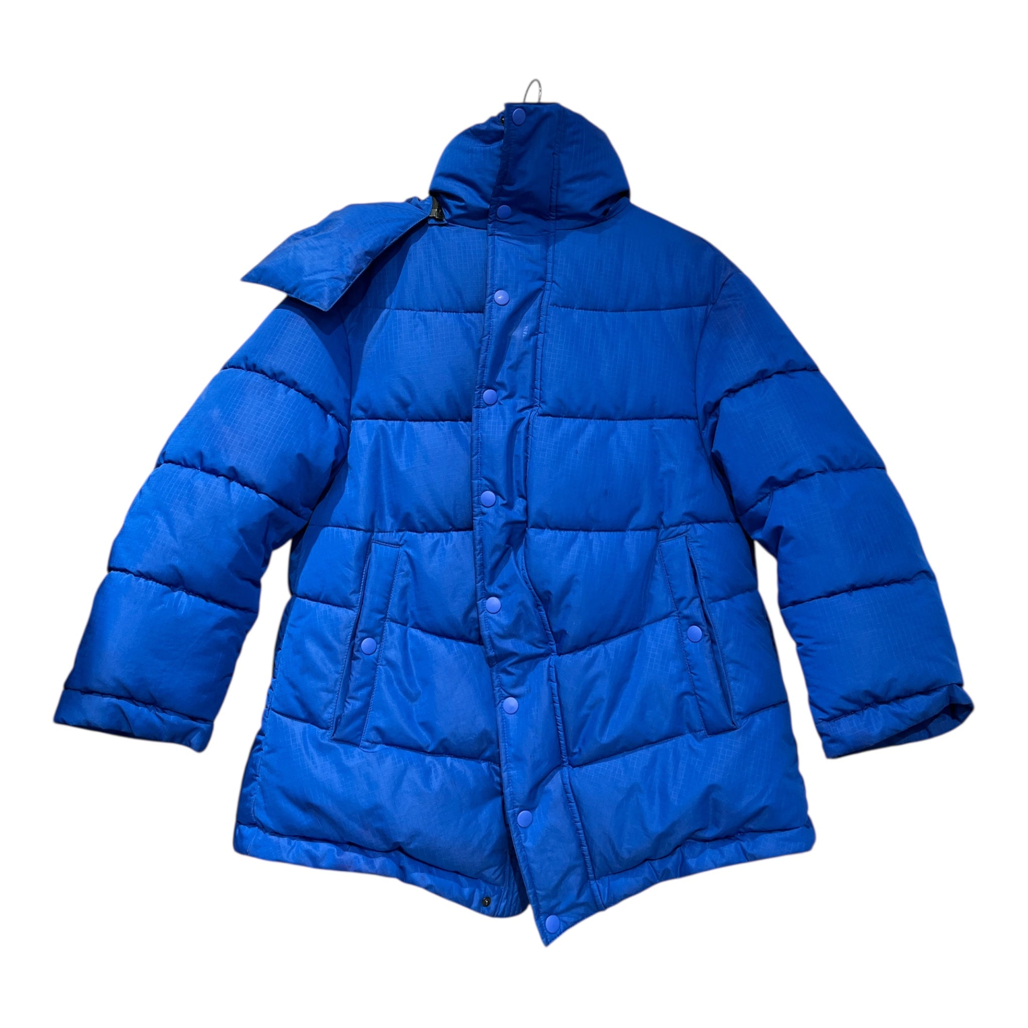 BALENCIAGA/Puffer Jkt/36/Nylon/BLU/Double Breasted/CA00985 hooded puffer jkt view 1