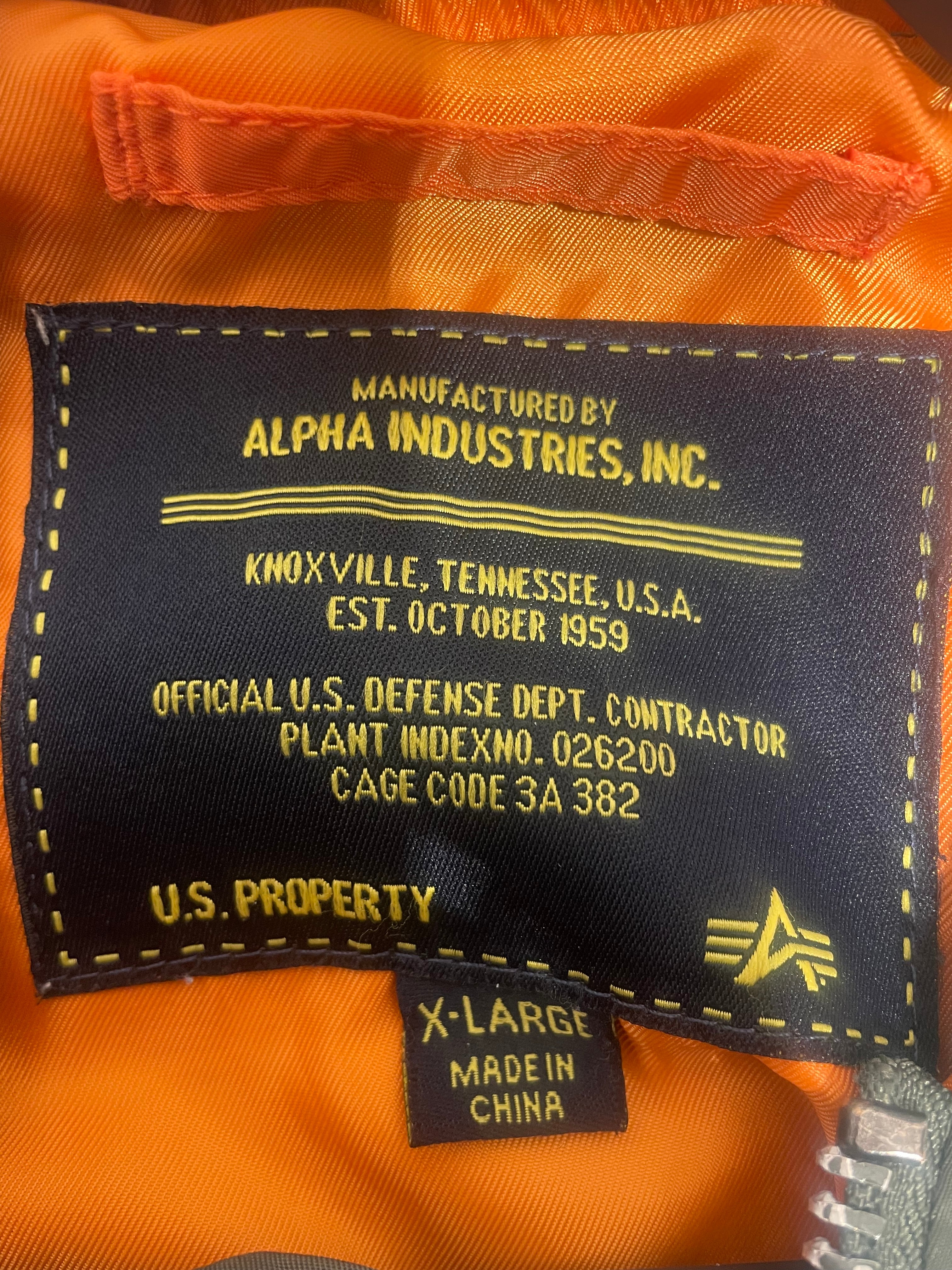 ALPHA INDUSTRIES/Jacket/L/Polyester/GRN/ view 3