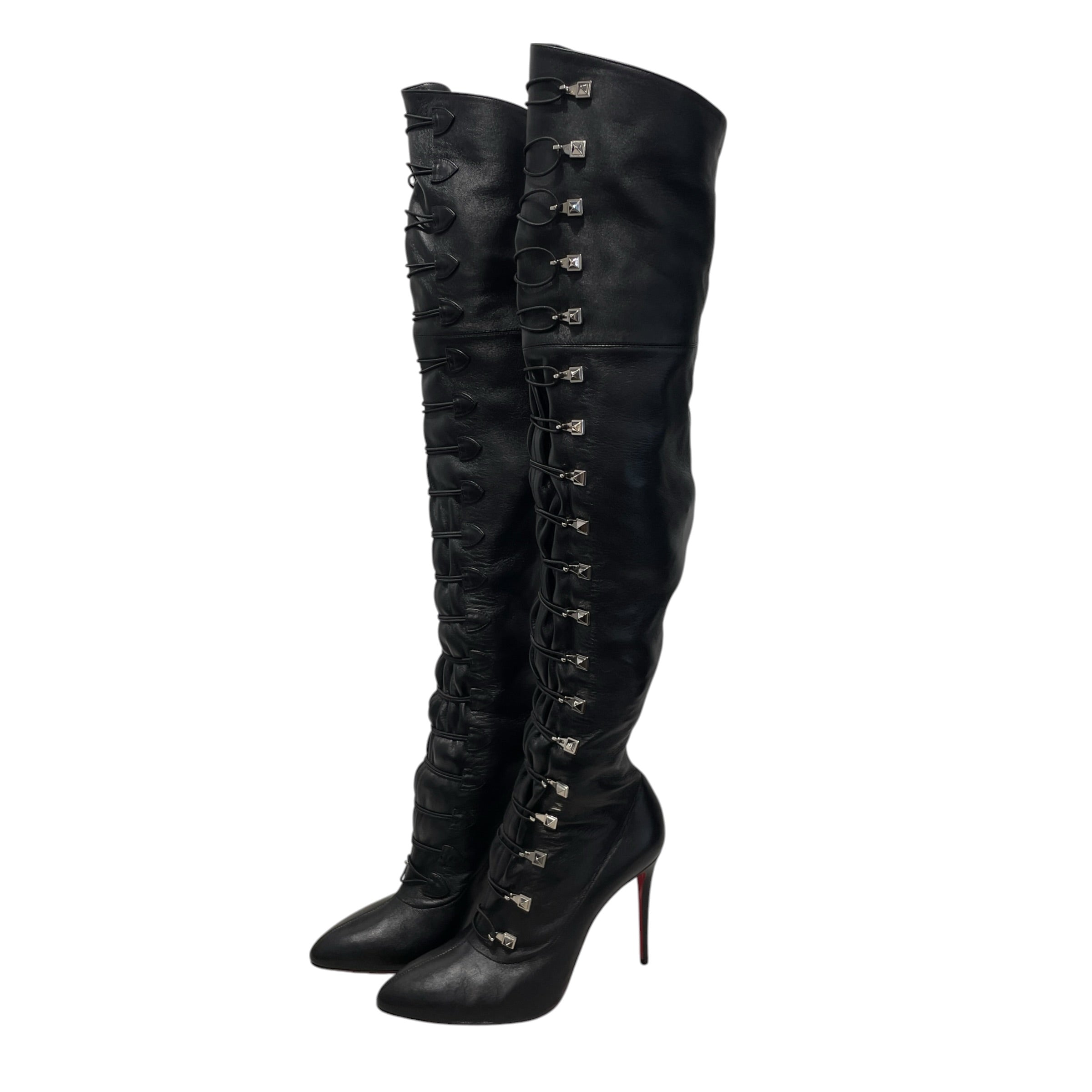 Christian Louboutin/Long Boots/EU 40.5/Leather/FRENCHISSIMA LEATHER BOOTS view 2