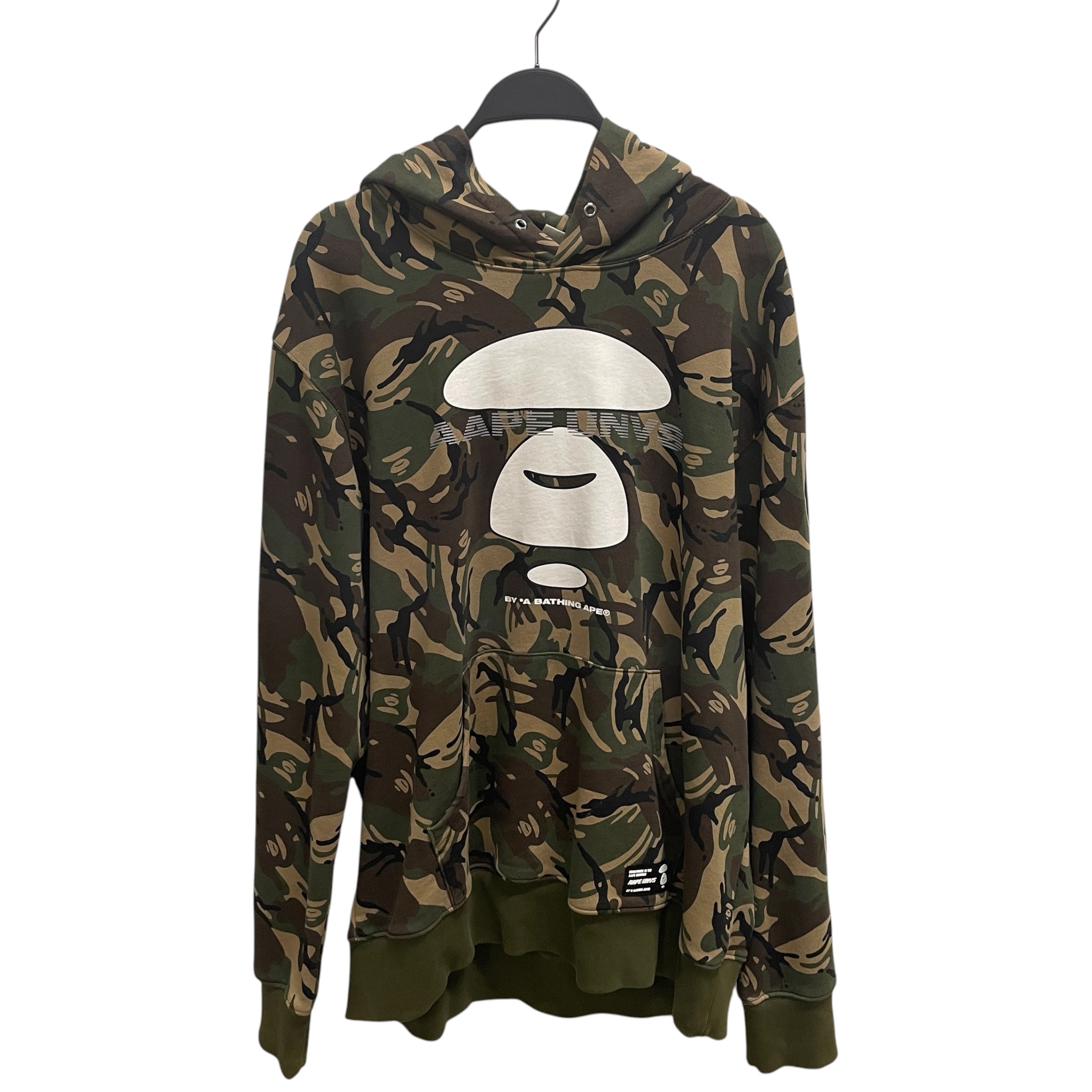 AAPE BY A BATHING APE/Hoodie/XXL/Camouflage/Cotton/GRN/WHT AAPE LOGO FRONT/PATCH view 1