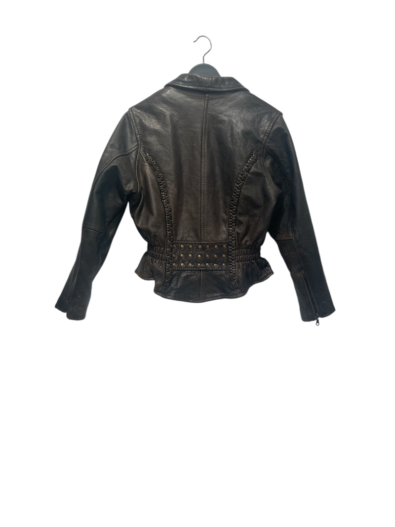 American Top/Leather Jkt/L/Leather/BRW/American Top Biker Jacket