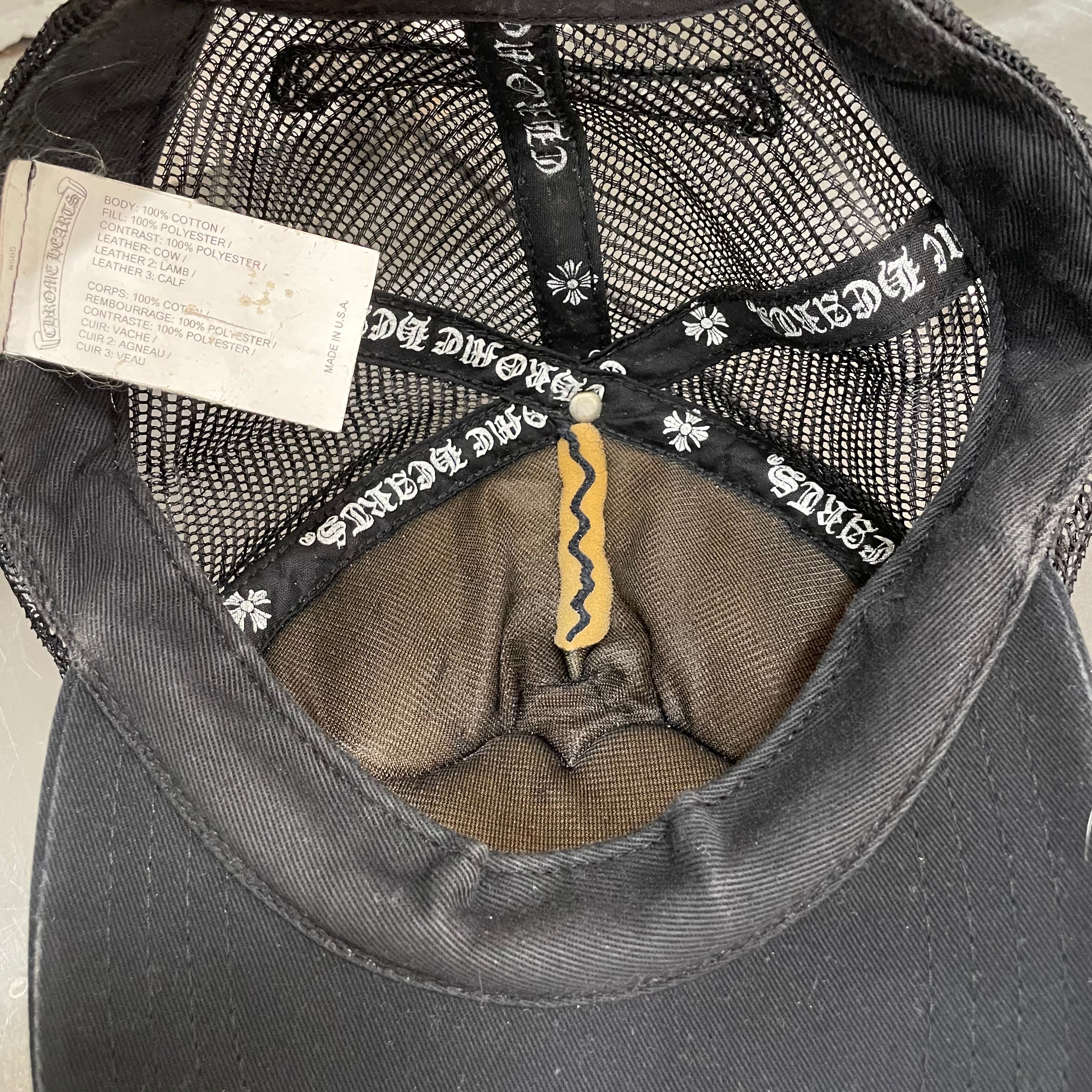 CHROME HEARTS/Trucker Cap/Graphic/Cotton/BLK/lips view 7