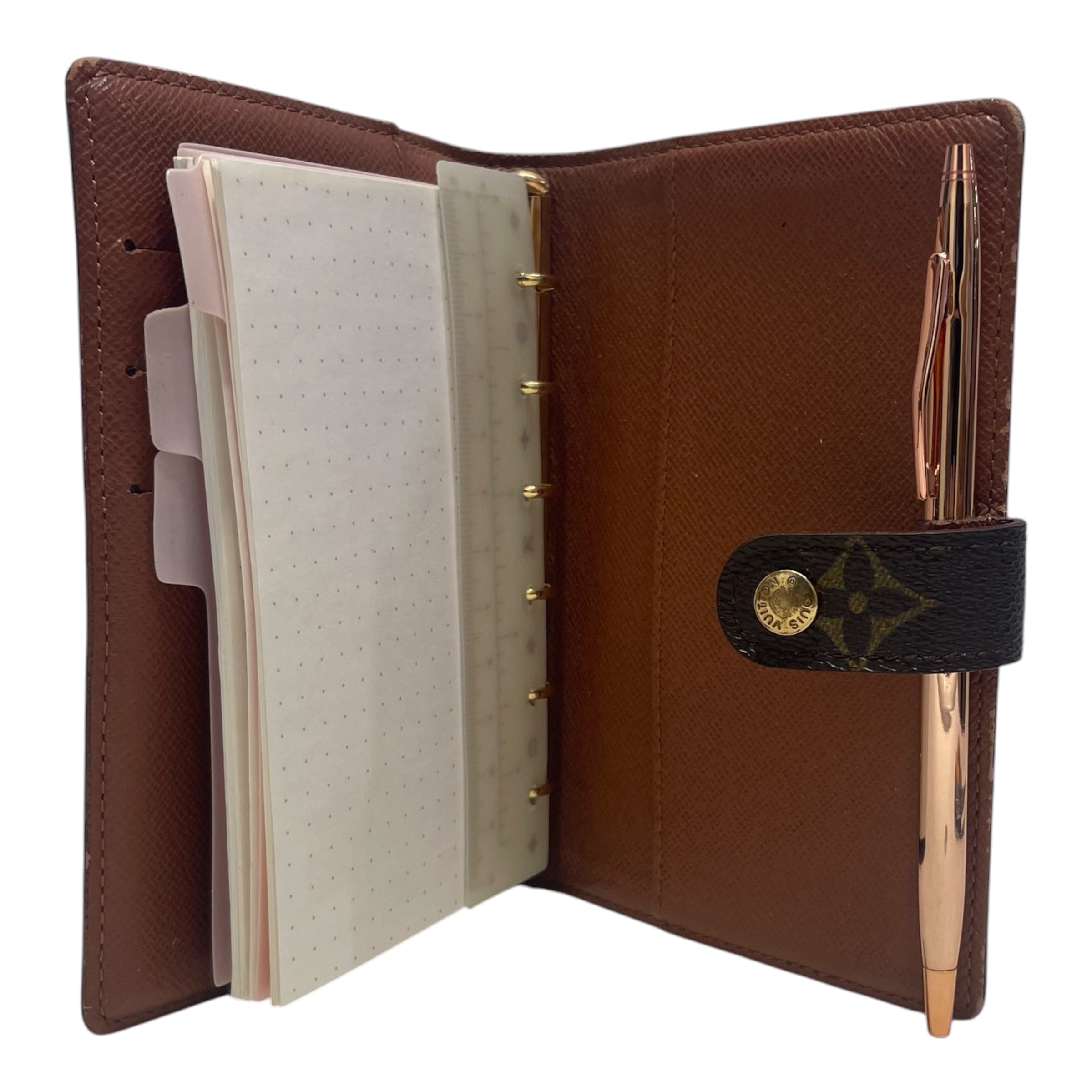 LOUIS VUITTON/Planner Cover/Monogram/BRW/ring agenda with pen view 5