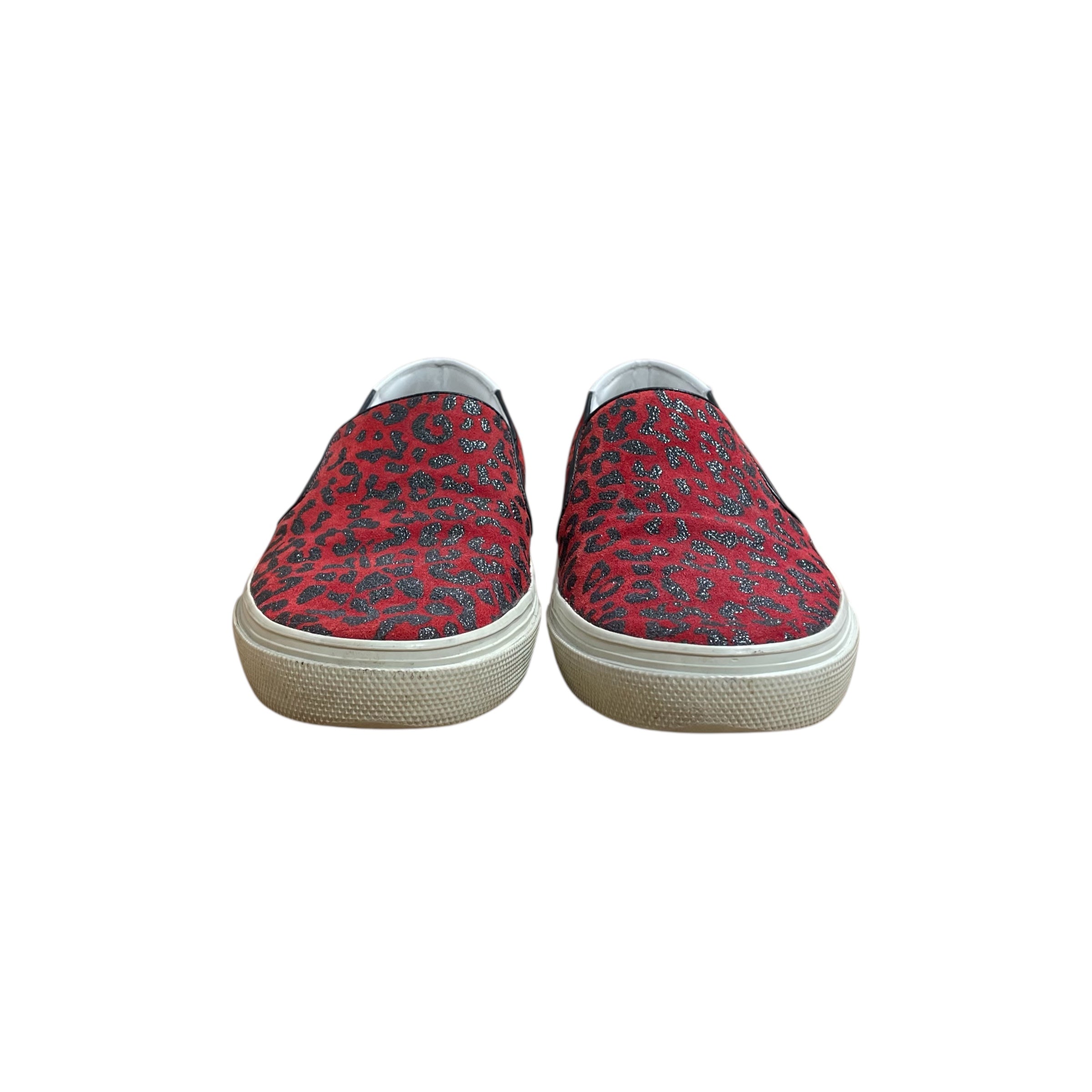 SAINT LAURENT/Low-Sneakers/US 6/Animal Pattern/Suede/RED/VENICE ANIMAL PRINT SNEAKER view 3