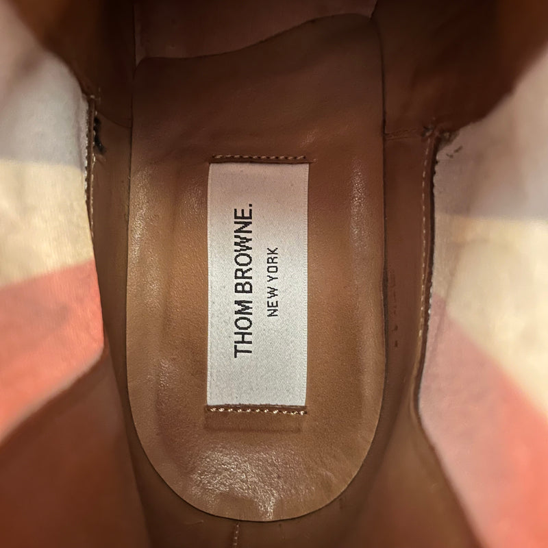THOM BROWNE. NEW YORK/Chelsea Boots/EU 41/Leather/BLK/PEBBLED LEATHER CHELSEA BOOT
