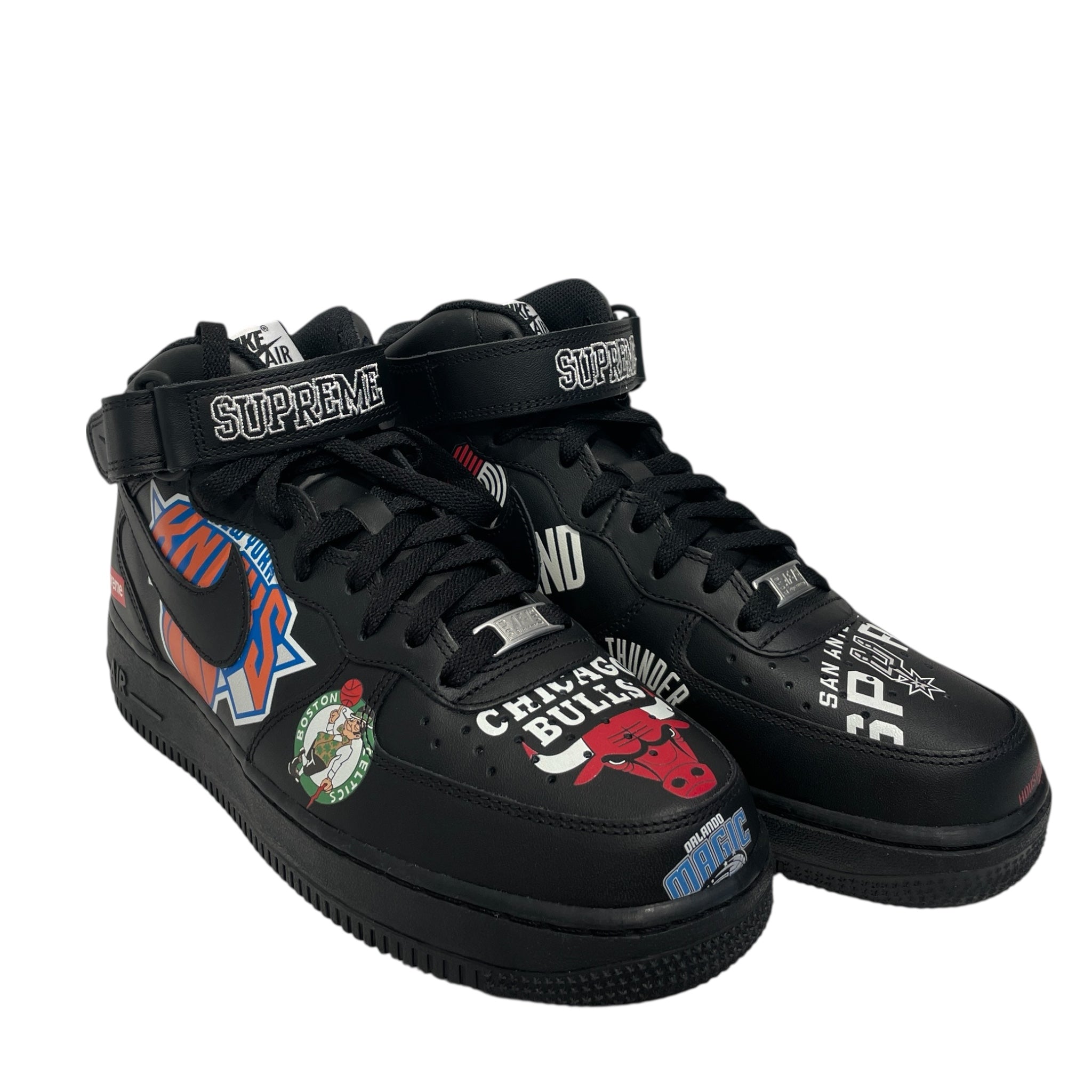 NIKE/Supreme/Hi-Sneakers/US 8/Graphic/Leather/BLK/AIR FORCE 1 MID SUPREME NBA view 1