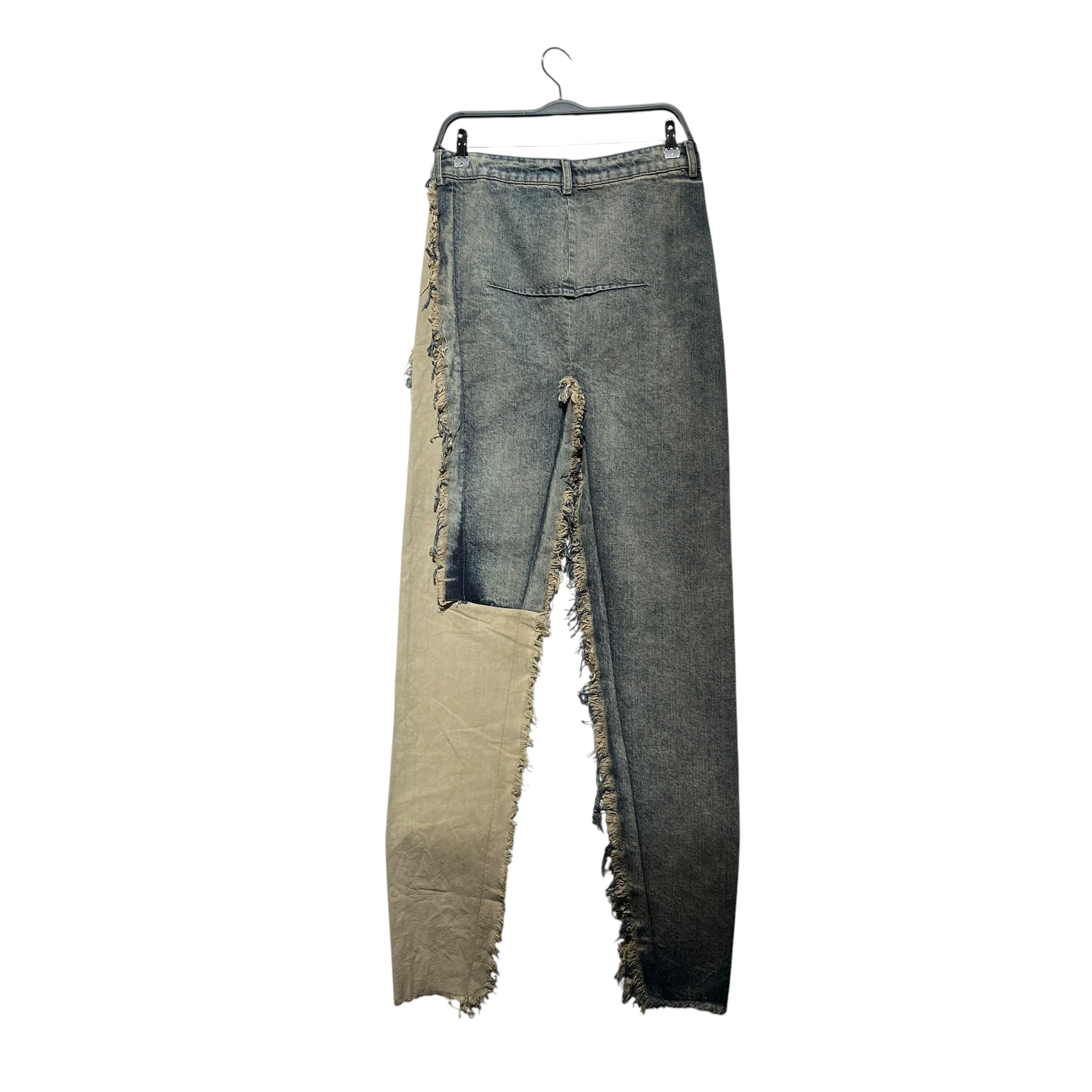 Rick Owens/Long Skirt/26/Denim/IDG/DISTRESSED + PATCHWORK view 2