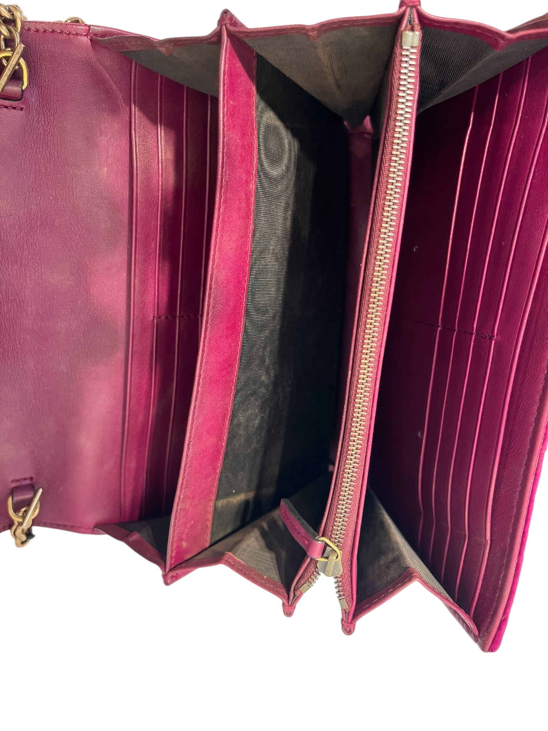 GUCCI/Cross Body Bag/Suede/PPL/Marmont Chain view 8