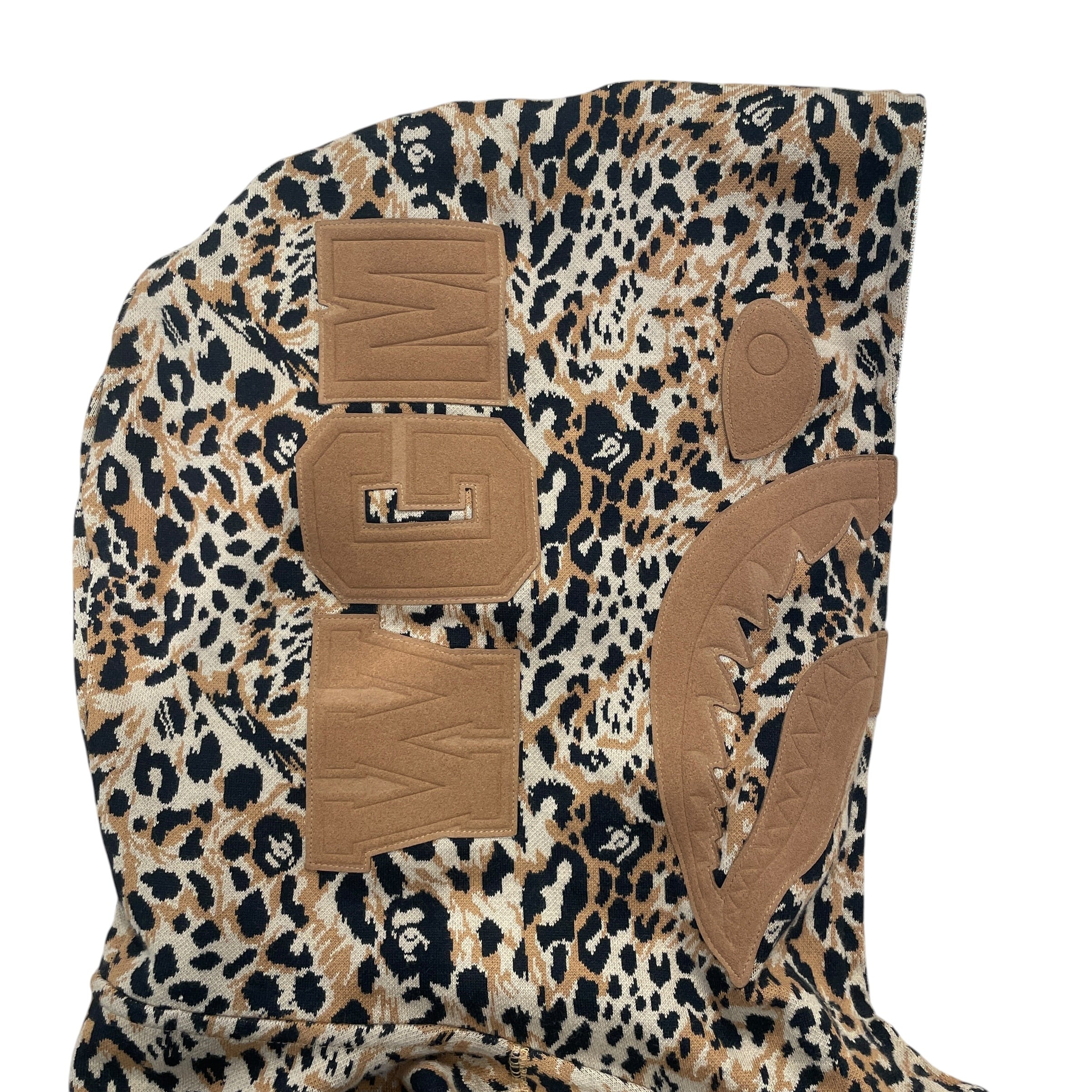 A BATHING APE/Zip Up Hoodie/XL/Leopard/Cotton/BEG/APE WORKED INTO LEOPARD PRINT view 3