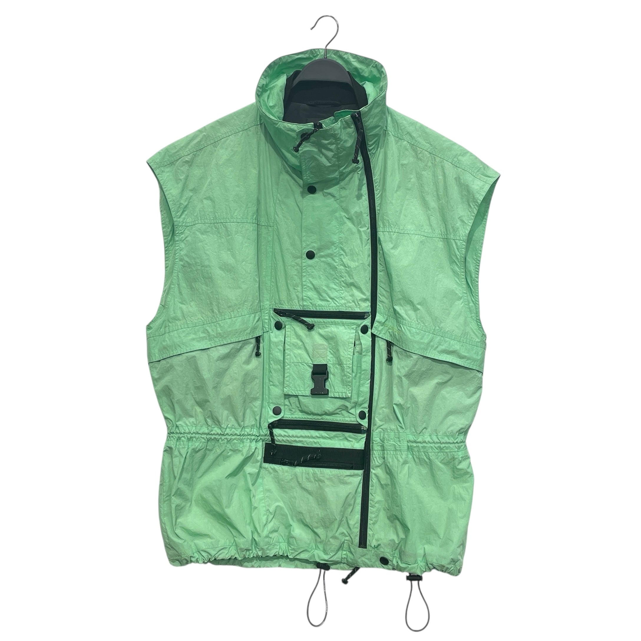 BALENCIAGA/Nylon Vest/48/Nylon/GRN/Utility/NEON GRN DETACHABLE POCKET view 1