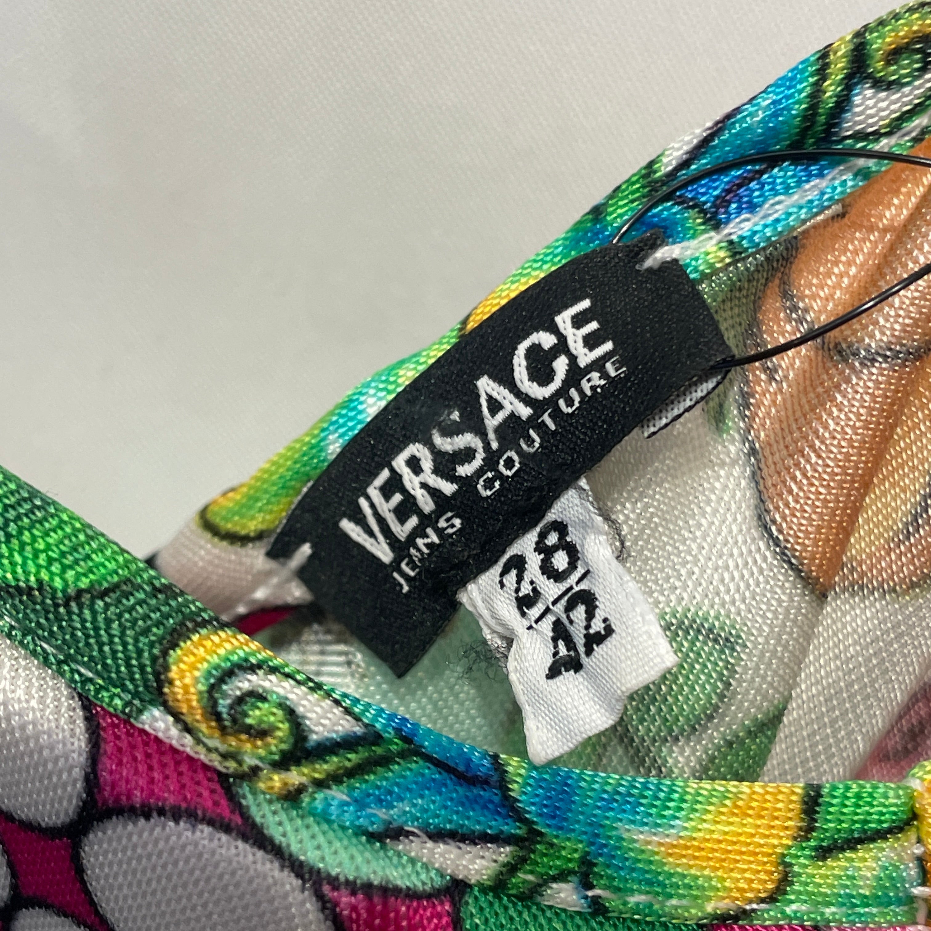 VERSACE JEANS COUTURE/SL Dress/28/All Over Print/Rayon/MLT/HALTER/CIRCLES/ORANGE FLOWERS view 3
