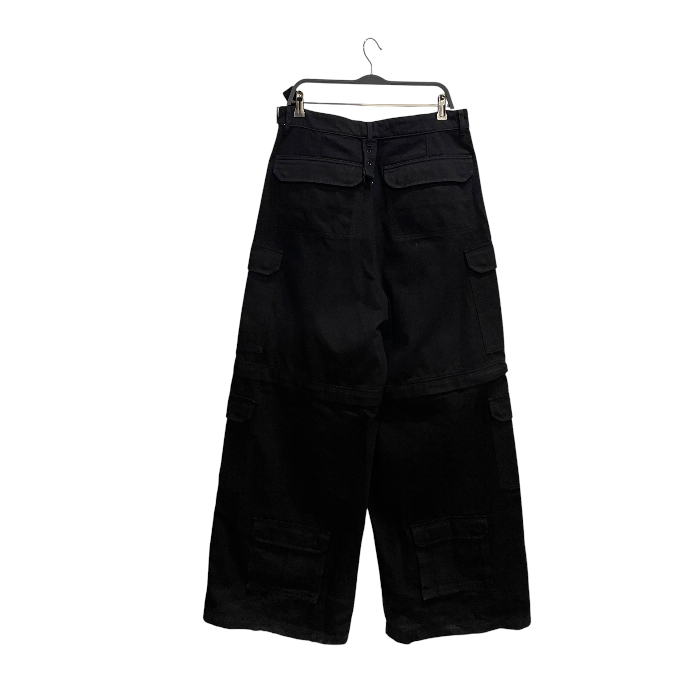VETEMENTS/Cargo Pants/S/Denim/BLK/DETATCHABLE view 2