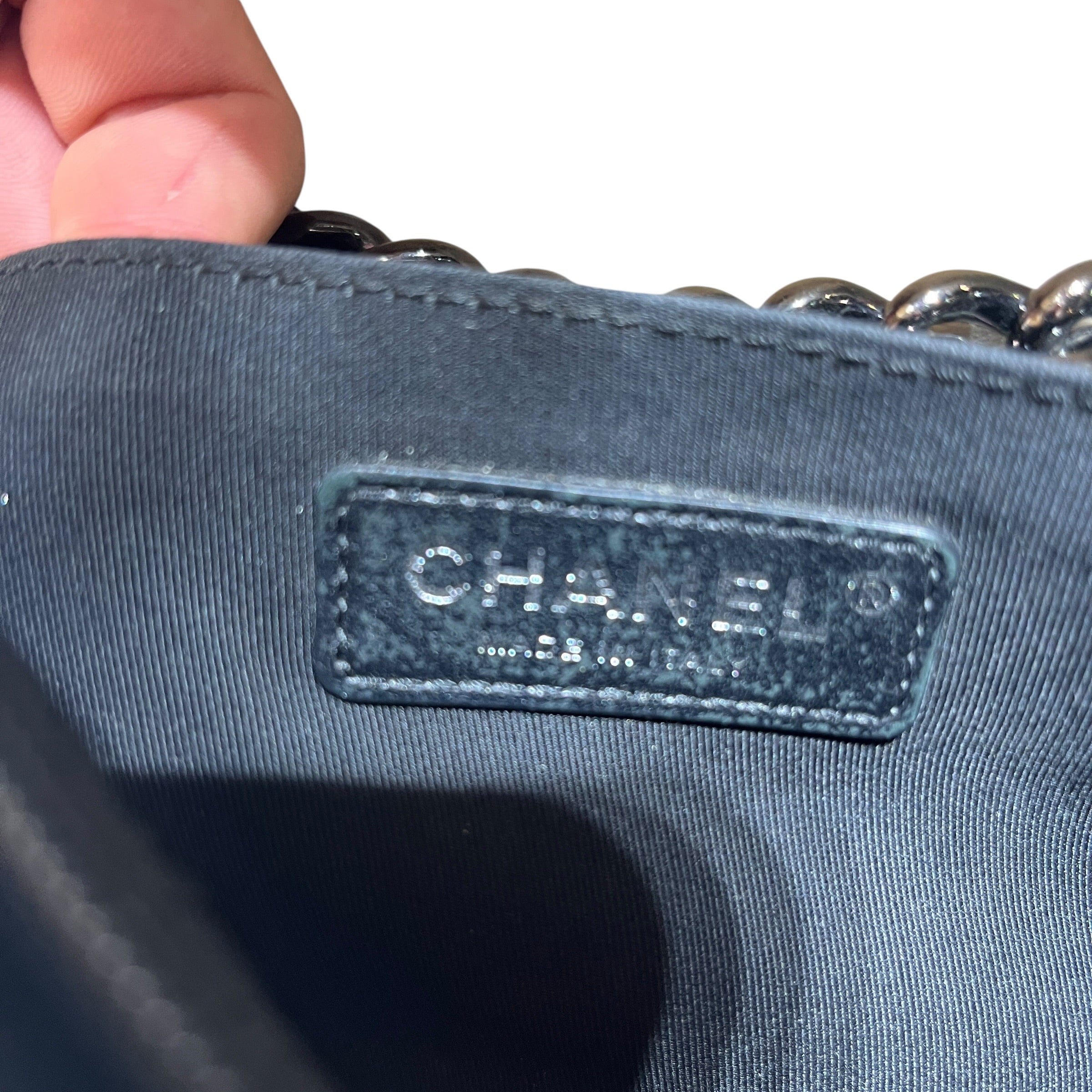 CHANEL/Cross Body Bag/Leather/WHT/GEOMETRIC BOY BAG view 6