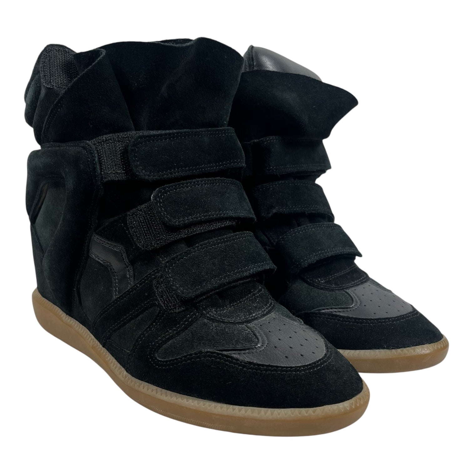 ISABEL MARANT/Hi-Sneakers/EU 41/Suede/BLK/Suede Velcro Strap view 1