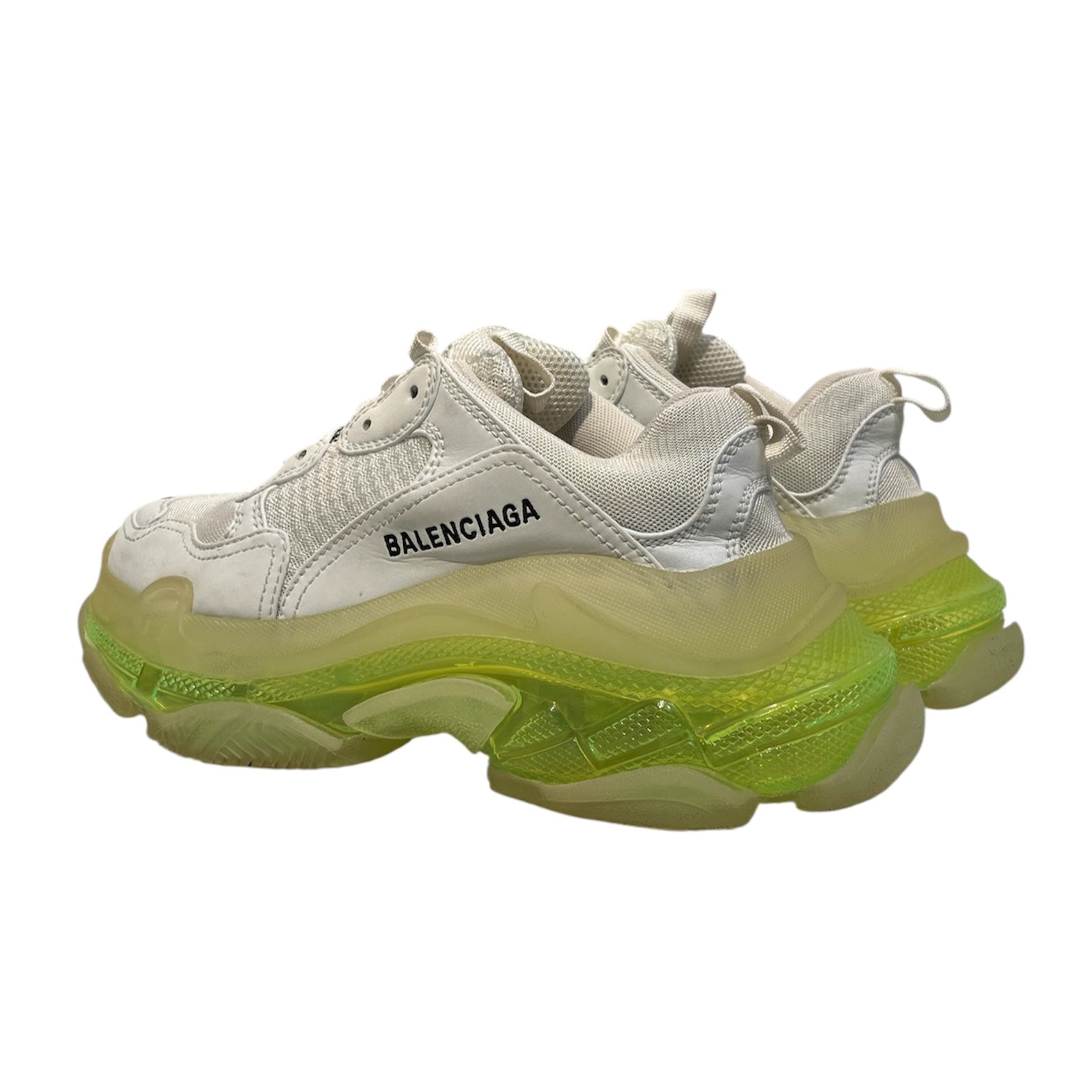 BALENCIAGA/Low-Sneakers/EU 37/Polyester/WHT/sss clear sole view 2
