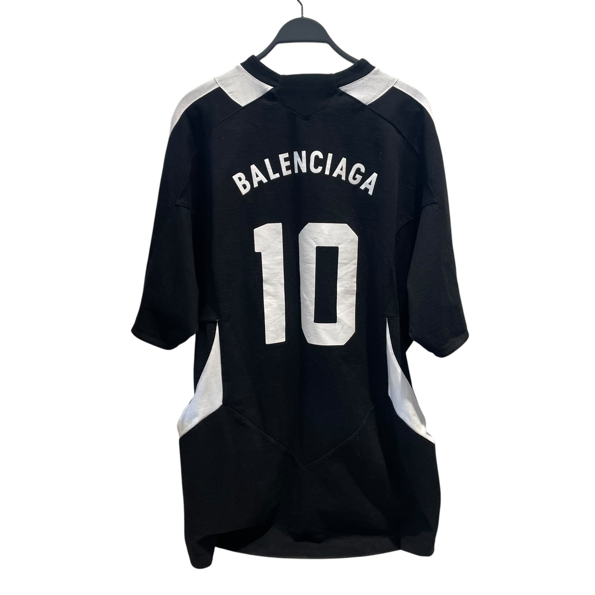BALENCIAGA/T-Shirt/XL/Cotton/BLK/Soccer w/th Shoulder Accents view 2