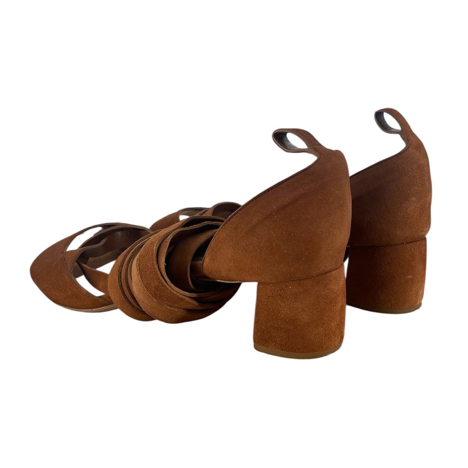 MIU MIU/Heels/EU 39.5/Leather/BRW/LONG STRAPS view 2
