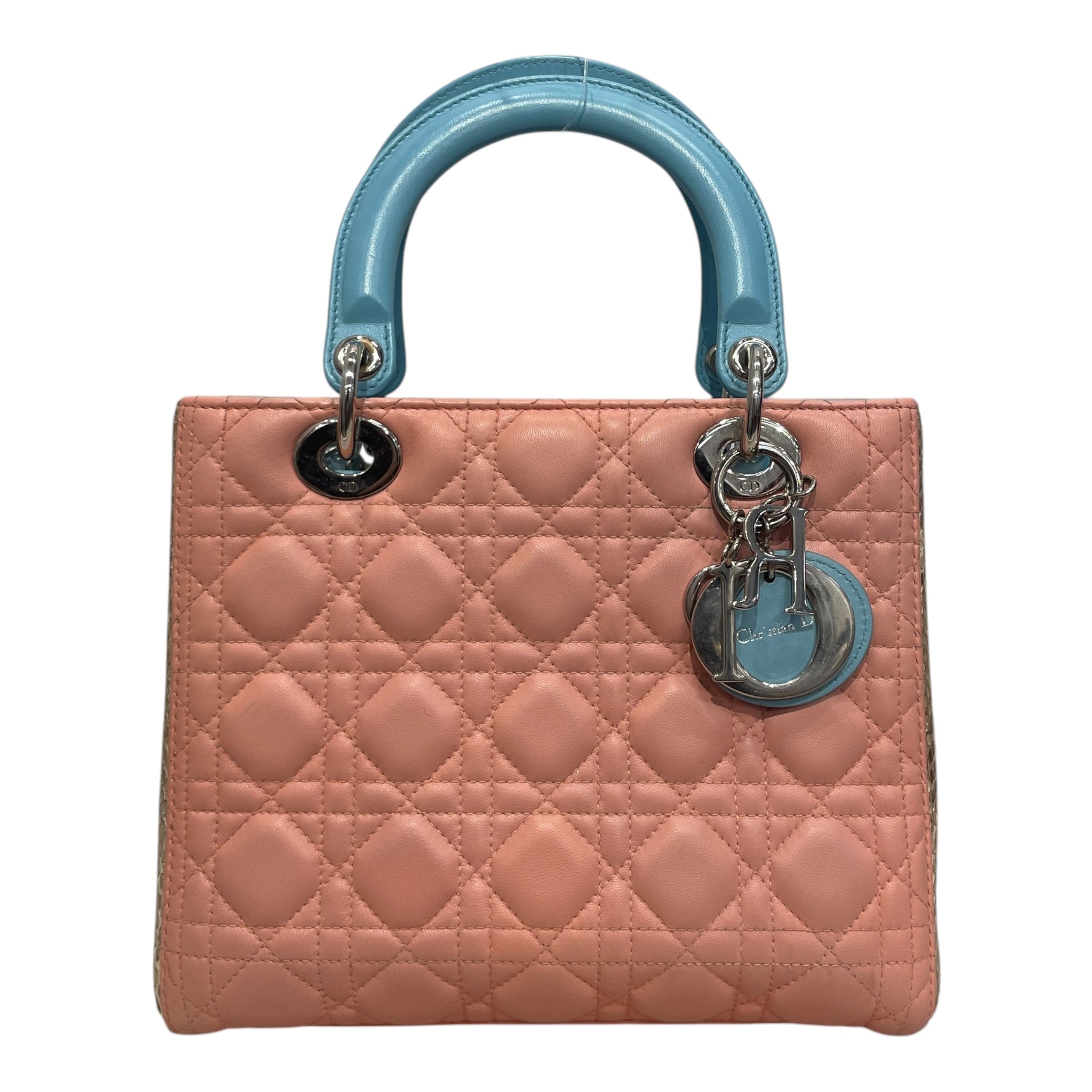 Christian Dior/Hand Bag/Animal Pattern/Leather/PNK/COTTON CANDY/SNAKE PATTERN BAG view 1
