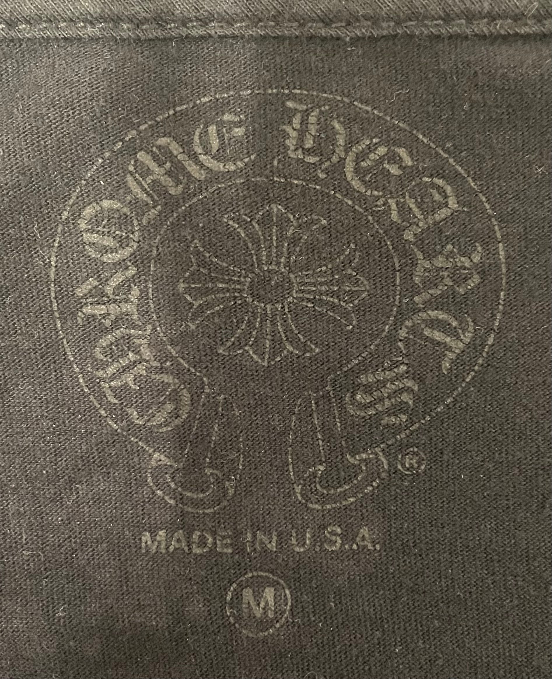 CHROME HEARTS/T-Shirt/M/Cotton/BLK/Graphic/Cemetery Crosses Down The back view 3