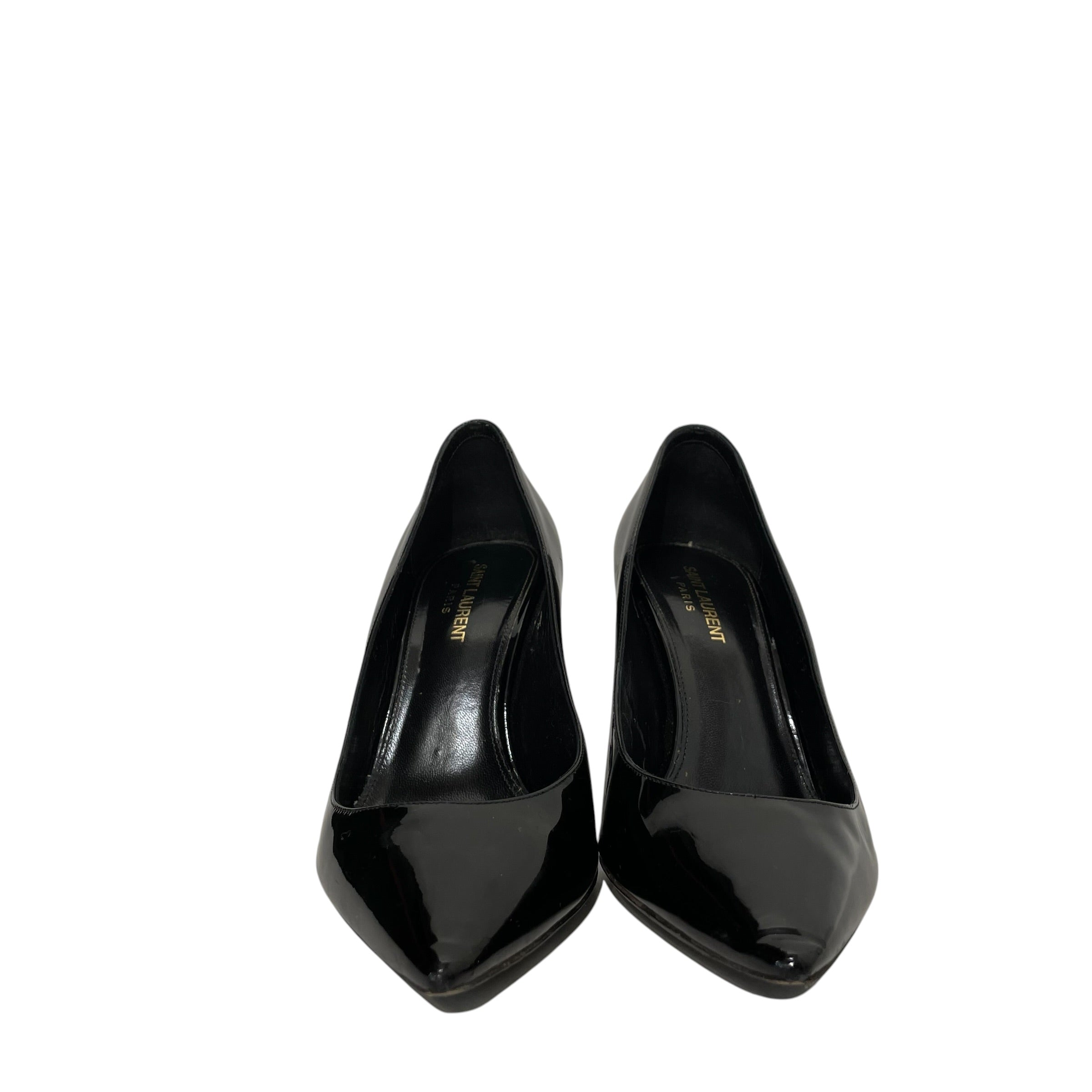 SAINT LAURENT/Heels/EU 39/Leather/BLK/V-Tip/opyum heels view 3
