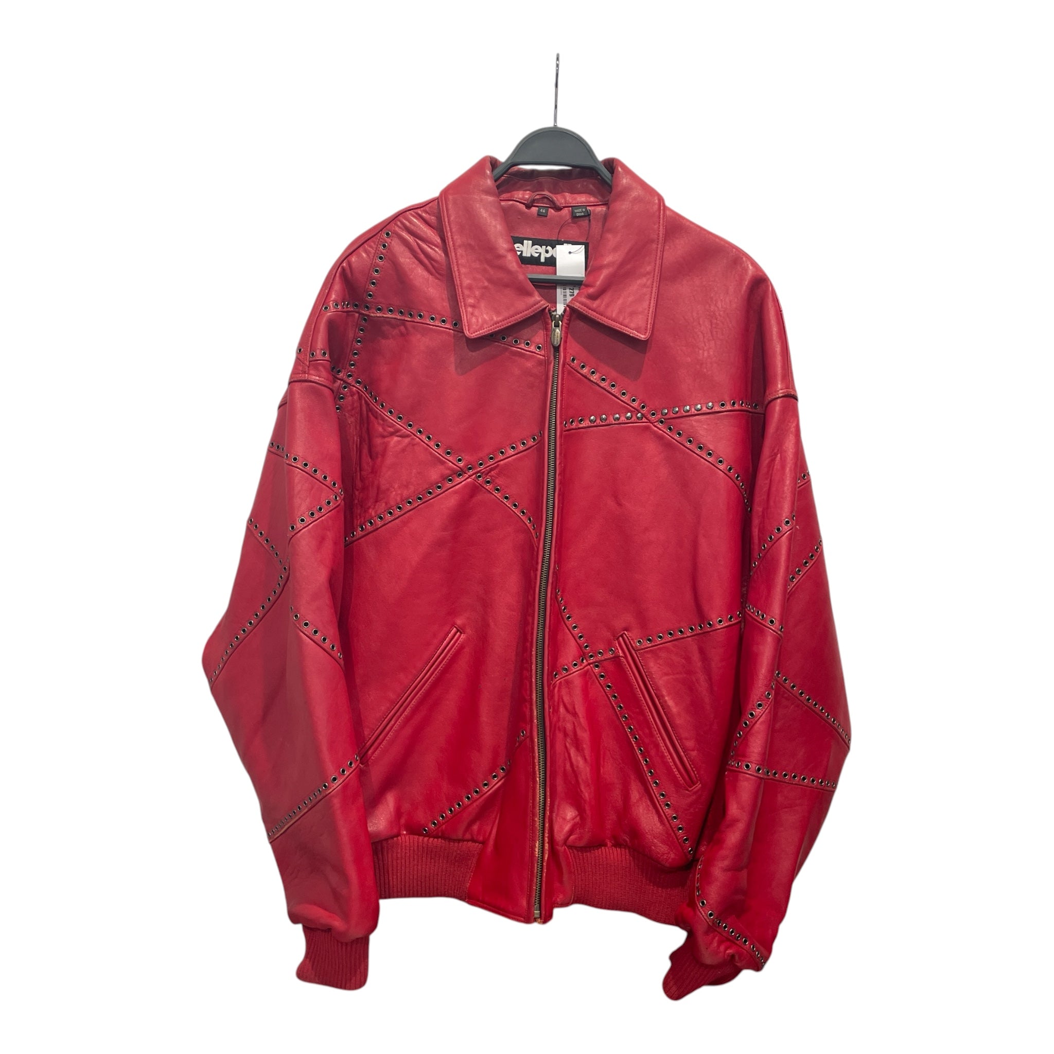 Pelle Pelle/Leather Jkt/46/Leather/RED/RED PELLE WITH BRONZE RIVETS view 1
