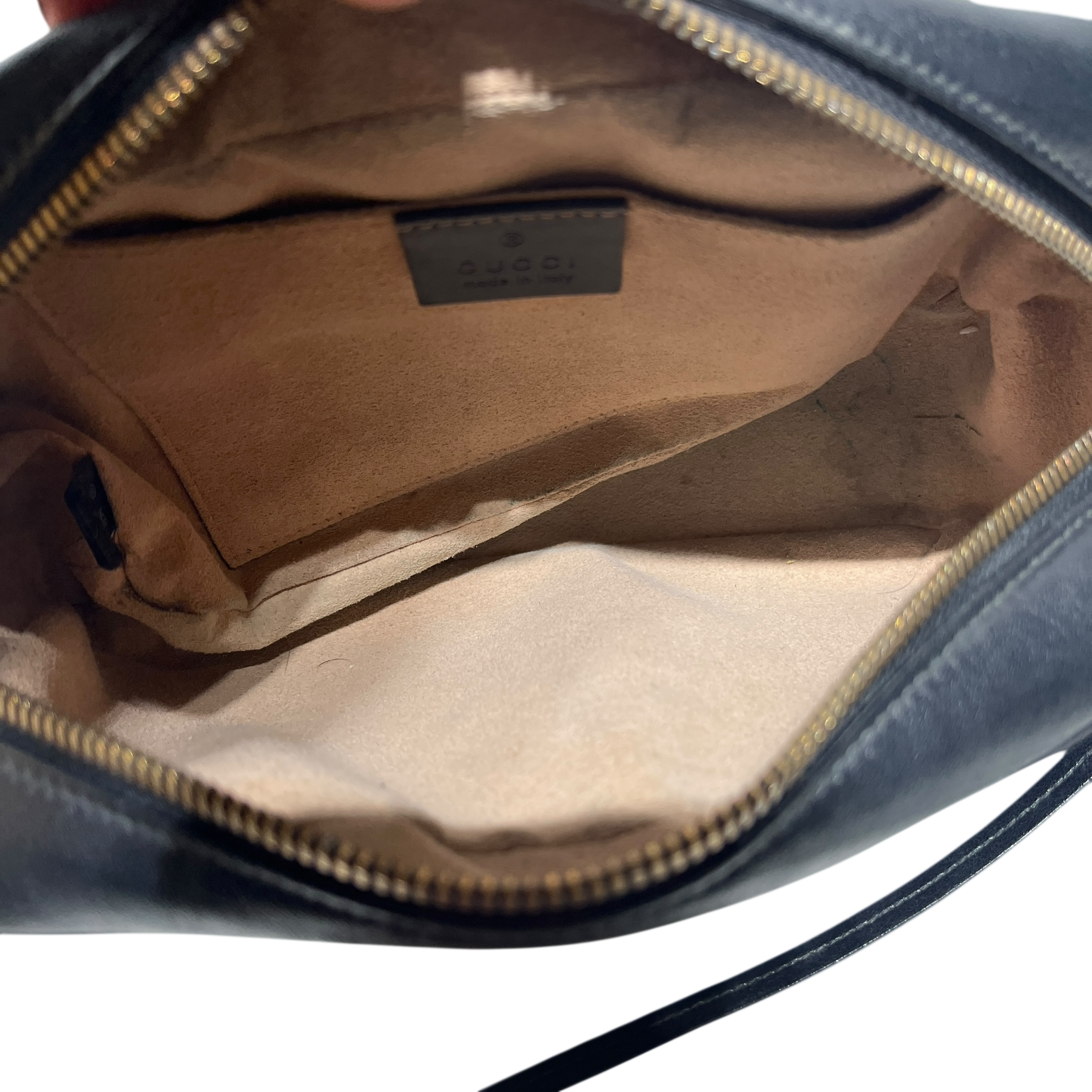 GUCCI/Cross Body Bag/Leather/BLK/Matelasse Camera Bag view 5