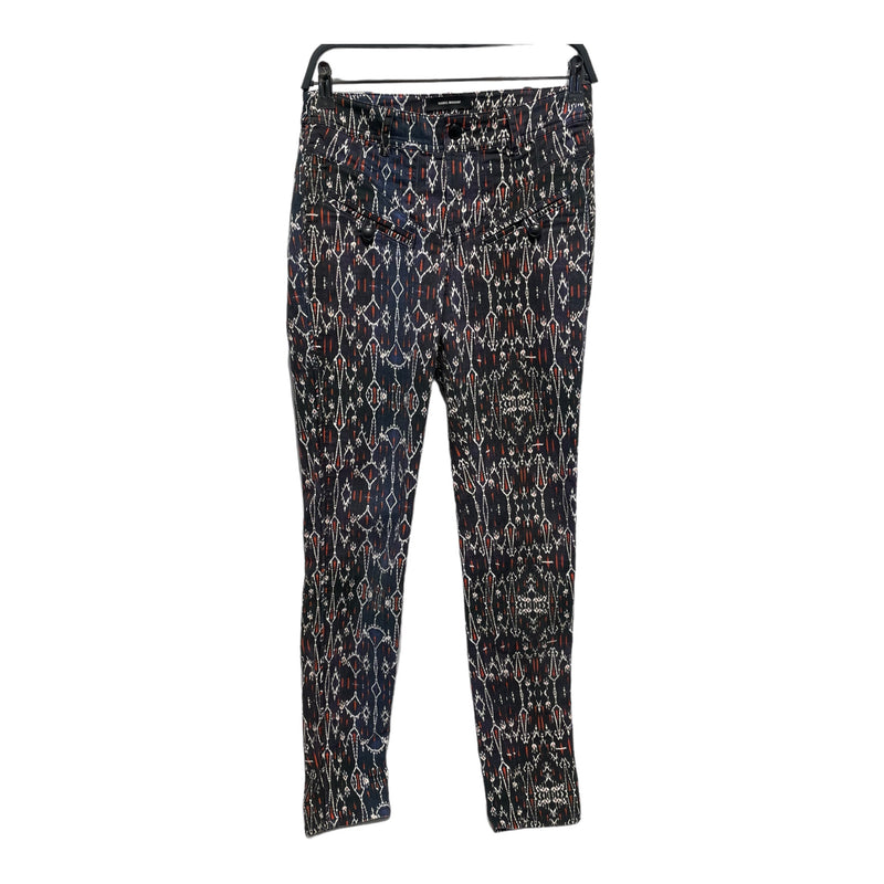 ISABEL MARANT/Skinny Pants/38/All Over Print/Cotton/BLU/all over print pants