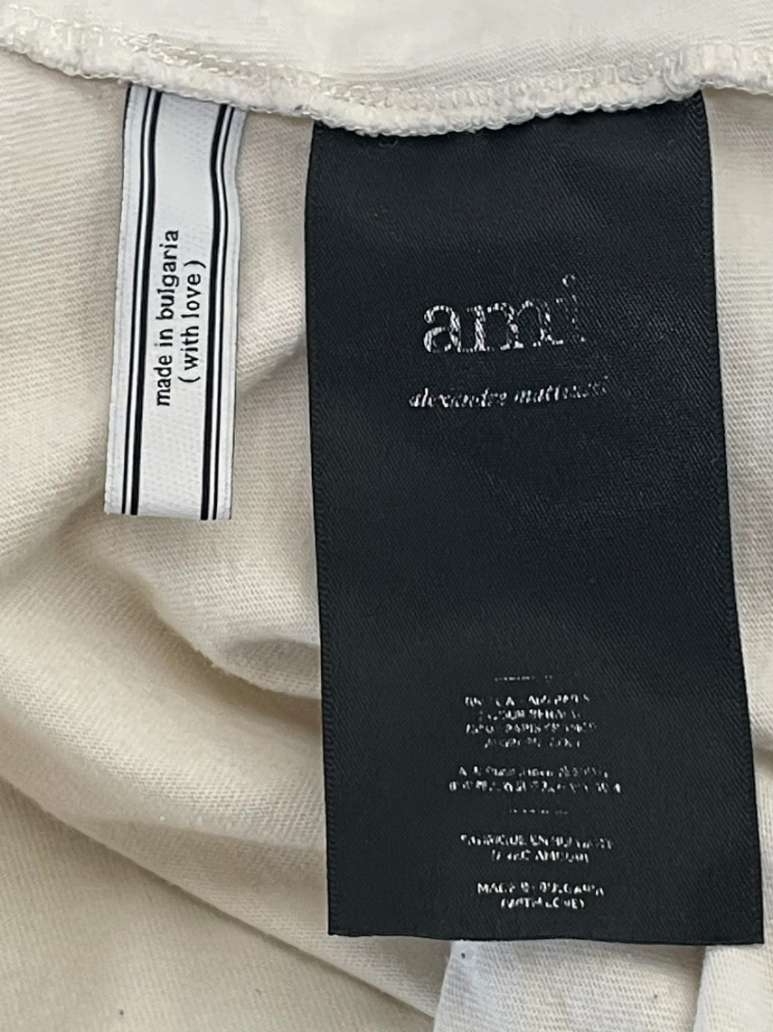 AMI PARIS/T-Shirt/M/Cotton/CRM/a logo view 4
