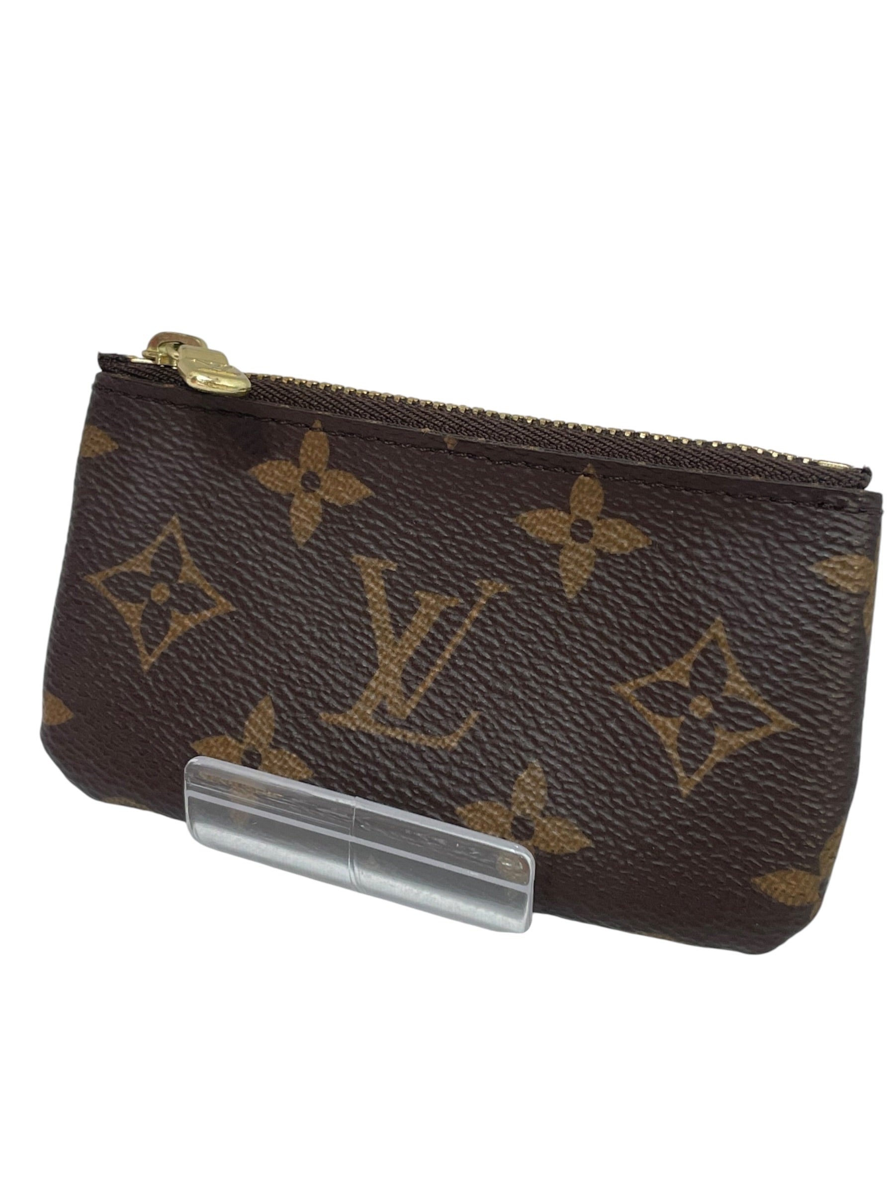 LOUIS VUITTON/Coin Wallet/Monogram/Leather/BRW/L's/clip key pouch view 2