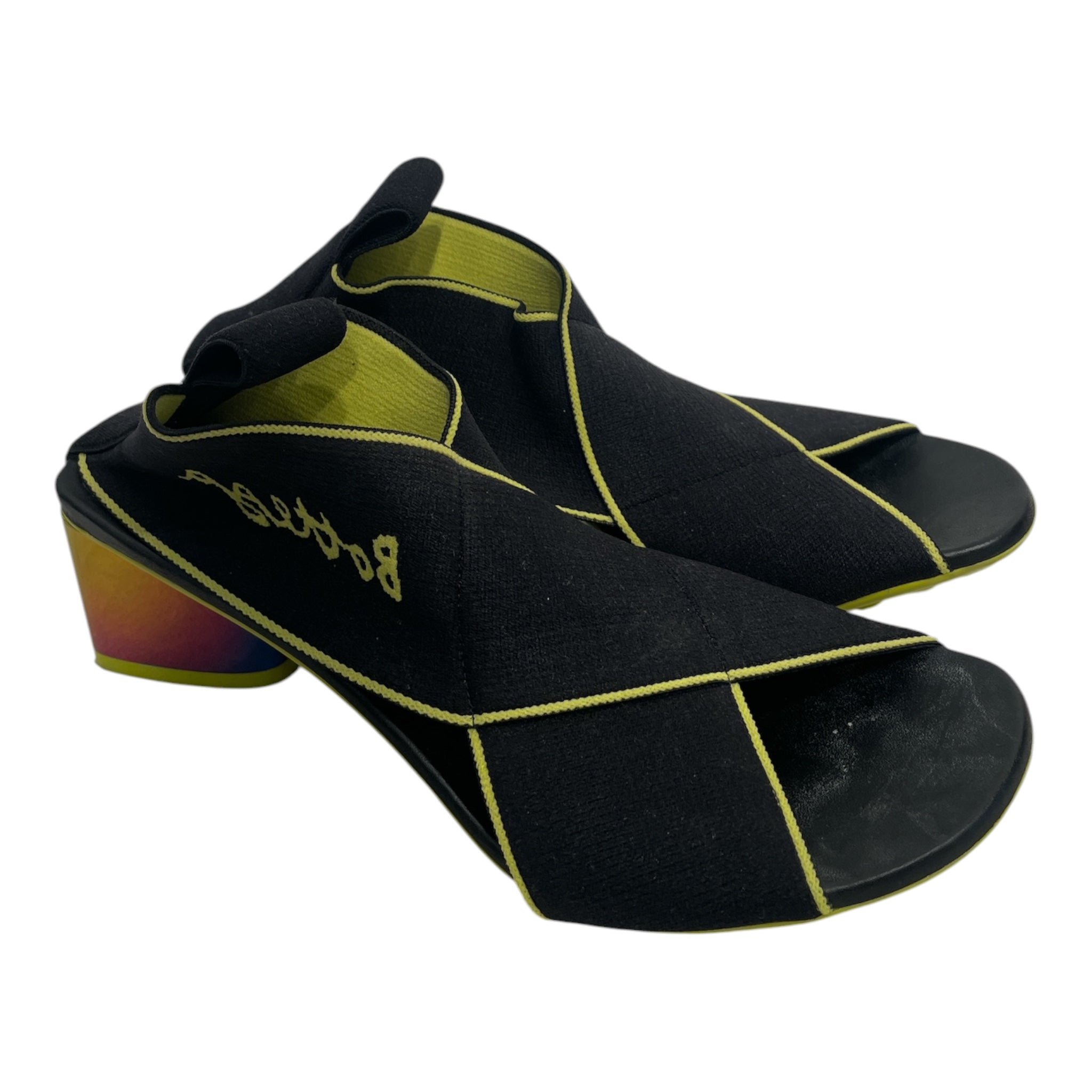 BOTTEGA VENETA/Sandals/EU 37.5/BLK/FLEX CLOTH IRIDESCENT view 1