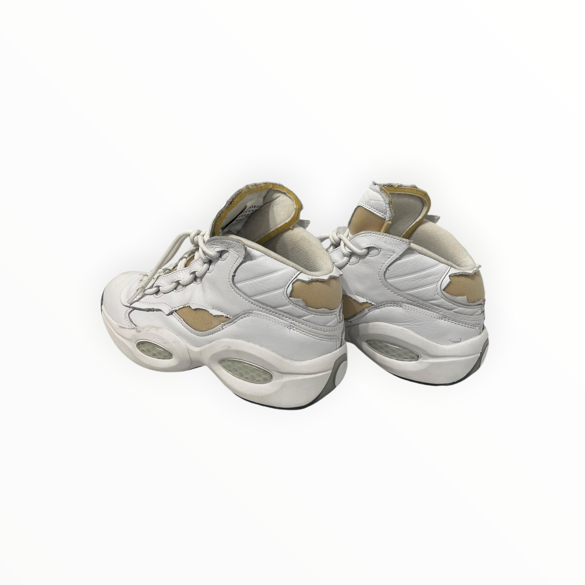 Reebok/Maison Margiela/Hi-Sneakers/US 10/Leather/WHT/MARGIELA REEBOK QUESTION view 2