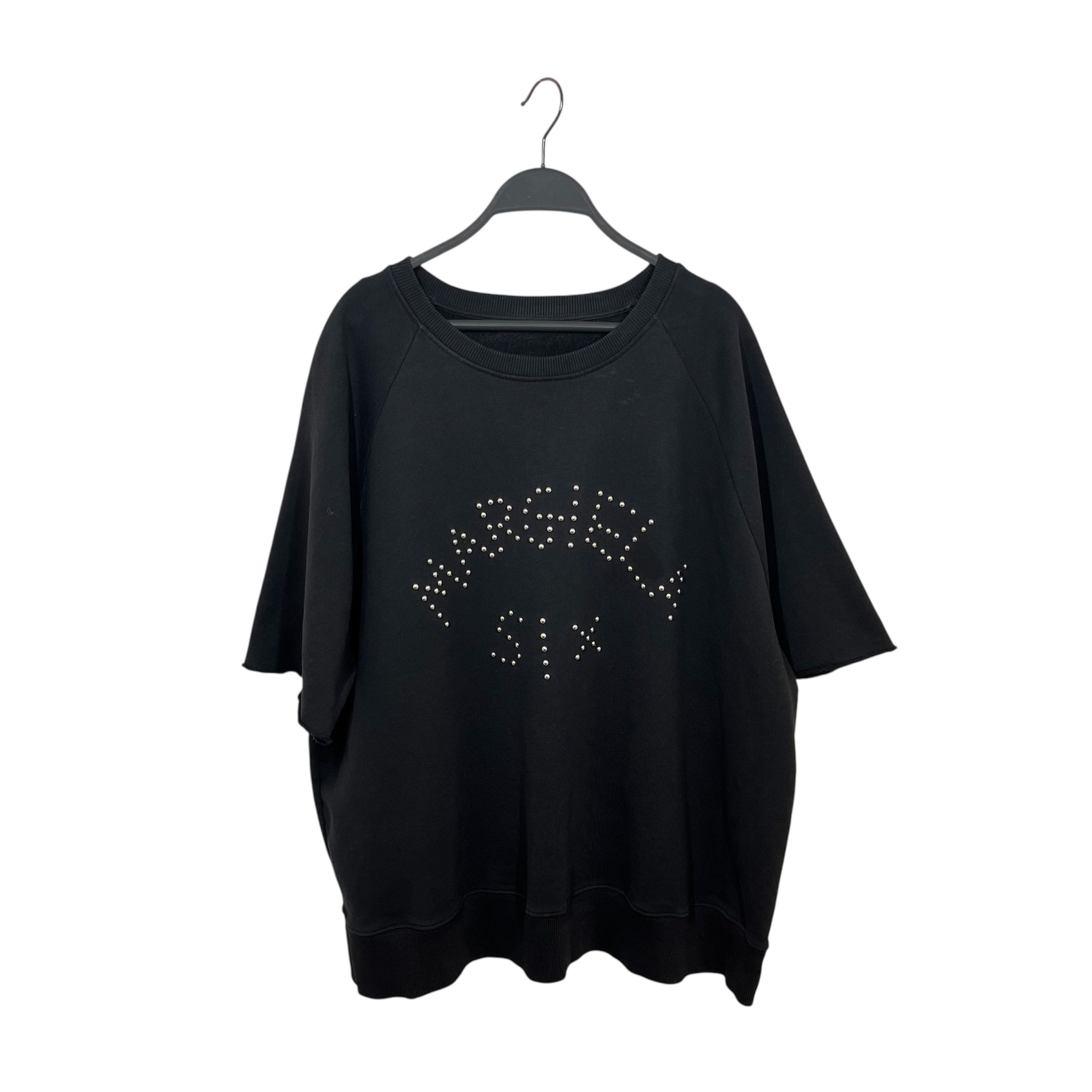 MM6/Sweatshirt/XXL/Cotton/BLK/Margiela 6 Studded Cutoff view 1