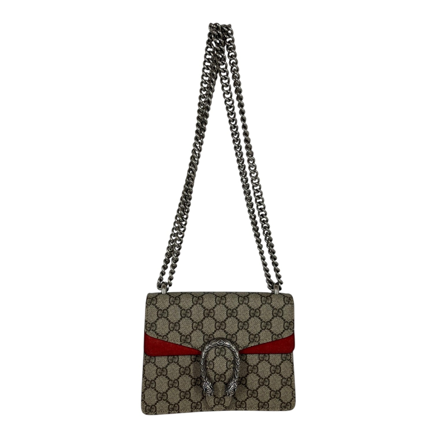 GUCCI/Cross Body Bag/Monogram/Leather/KHK/Dionysus view 1