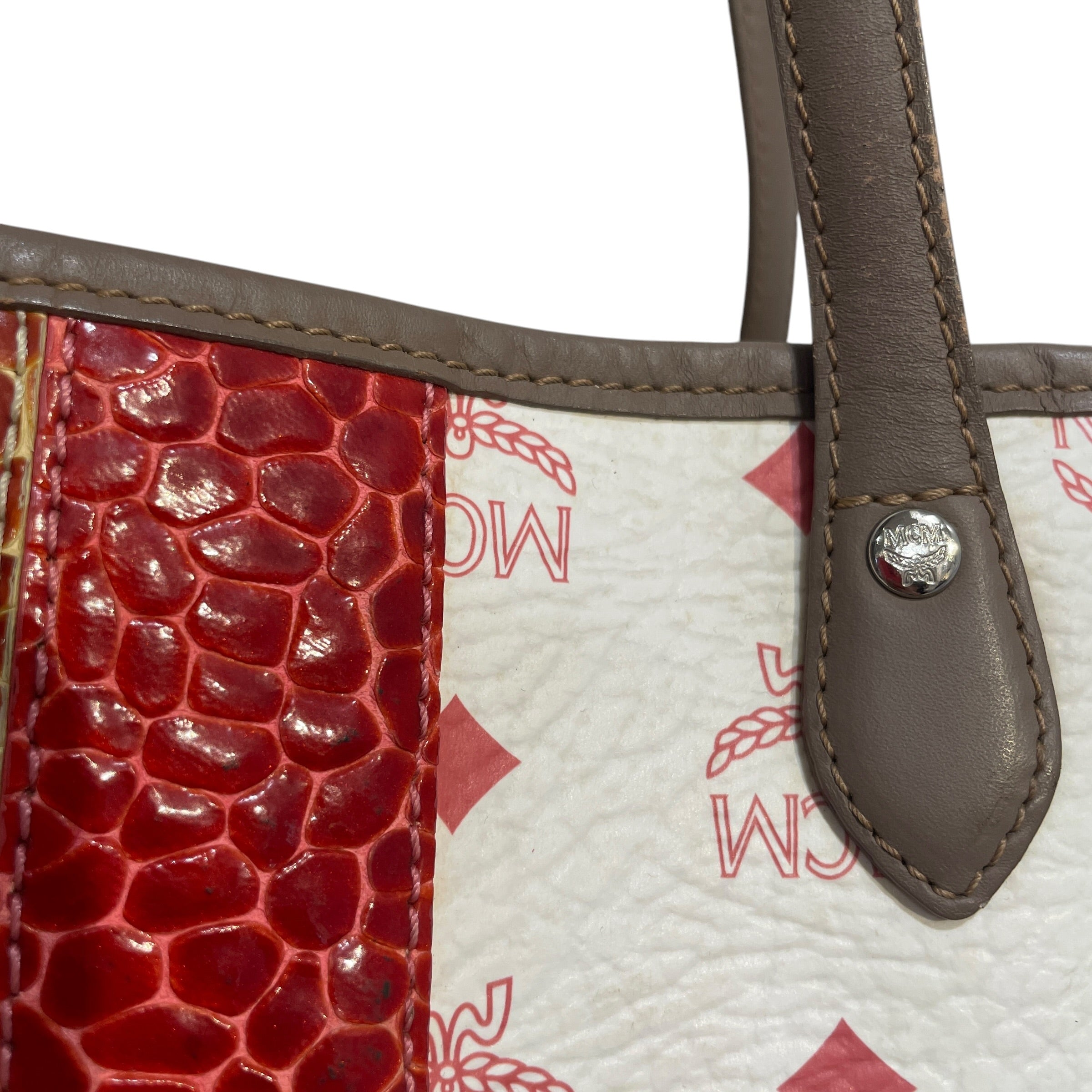 MCM/Tote Bag/Monogram/Leather/WHT/Lion Princess Tote bag view 6